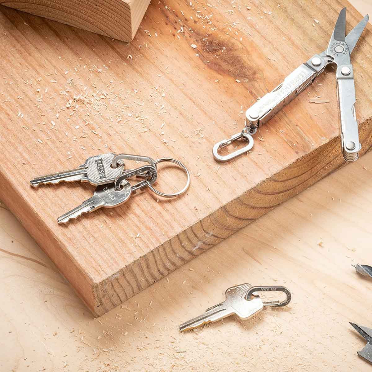 Nite Ize MicroLink karabiner - 4 db - Steel