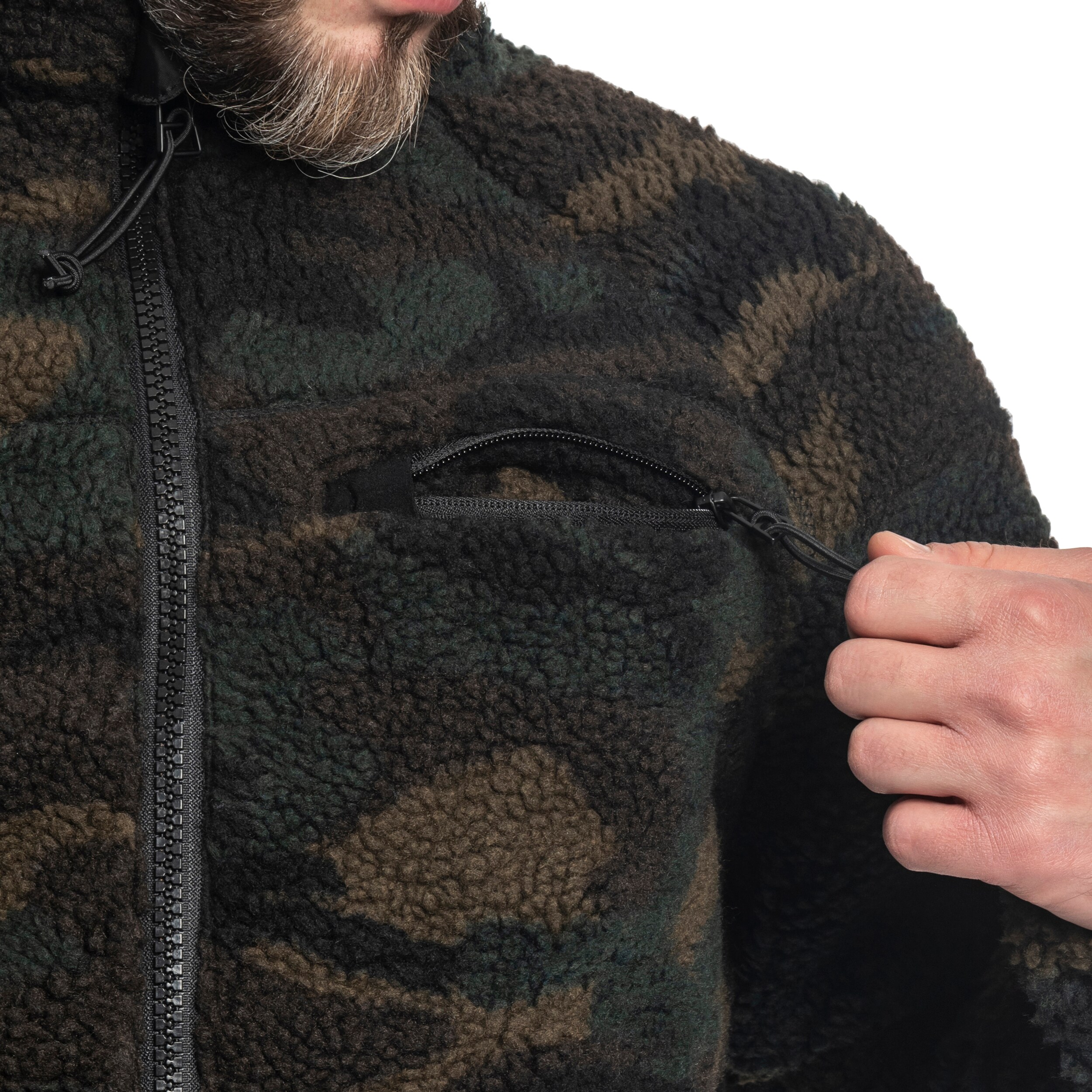 Brandit Teddyfleece Jacket kabát - Woodland