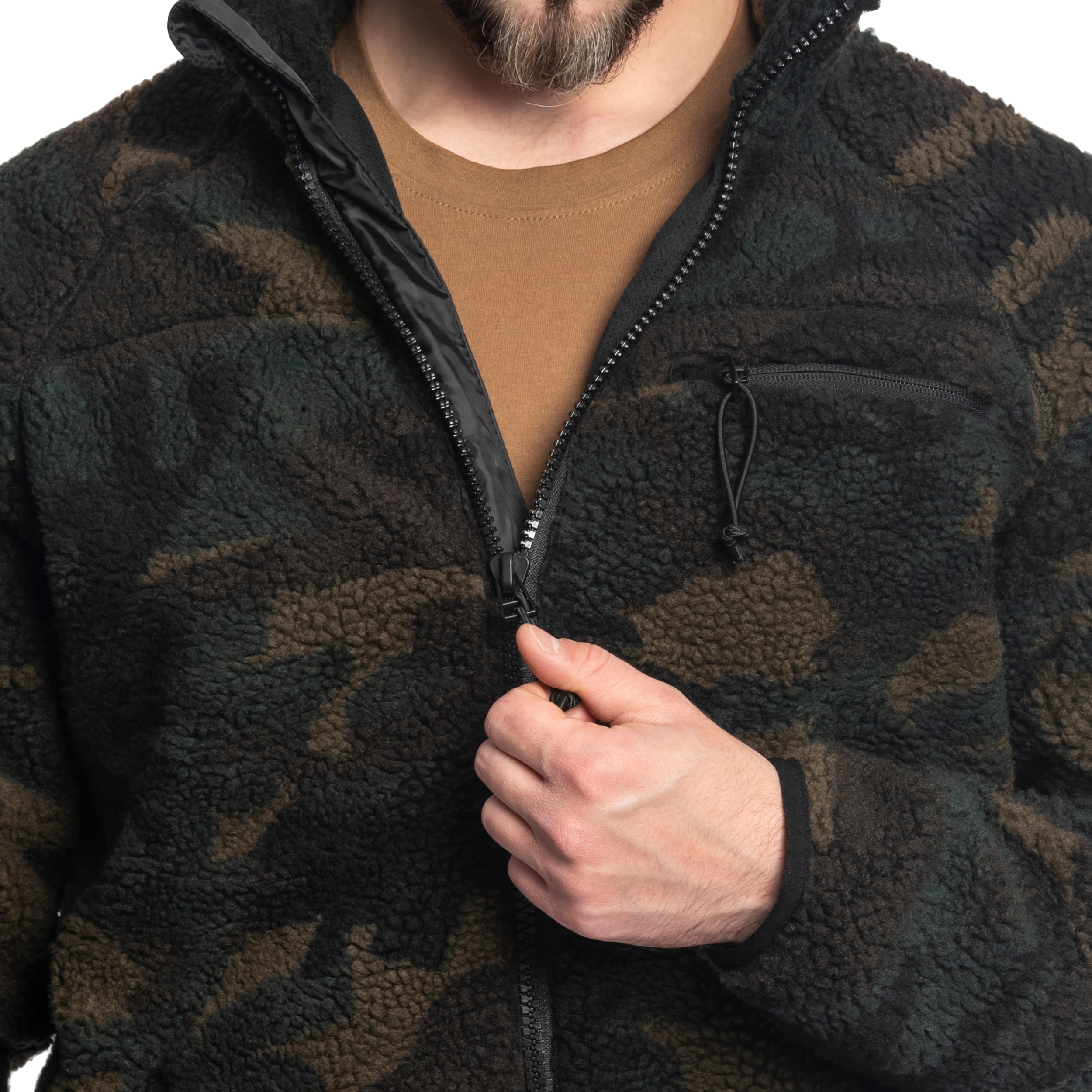 Brandit Teddyfleece Jacket kabát - Woodland