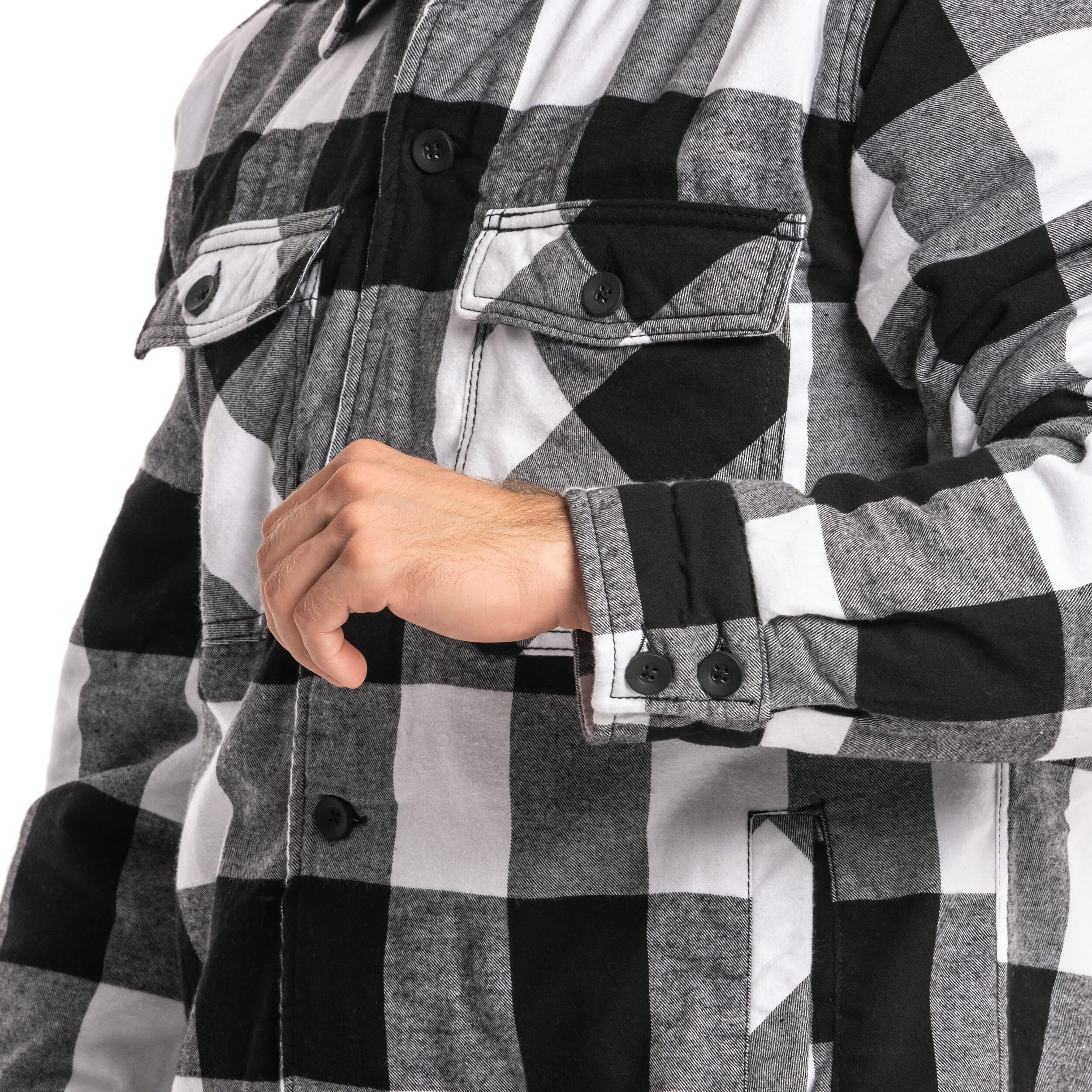 Brandit Lumber Jacket kabát - White/Black