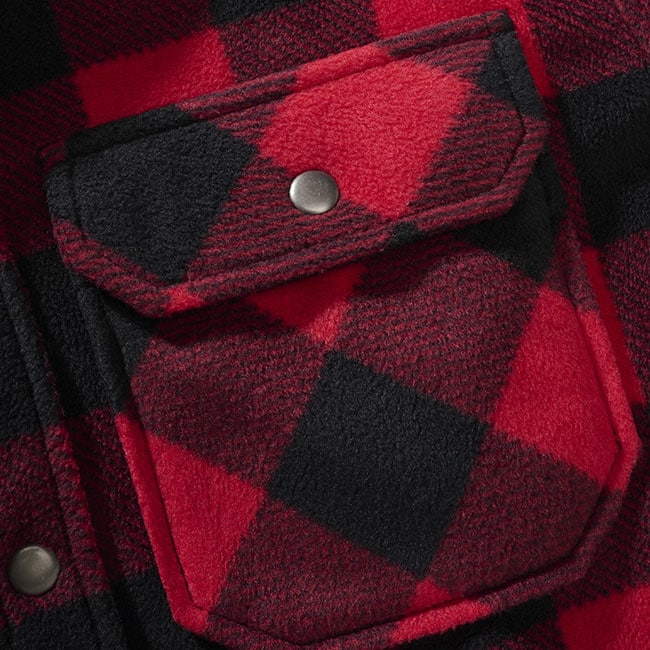 Brandit Jeff Fleece Long Sleeve ing- Red/Black