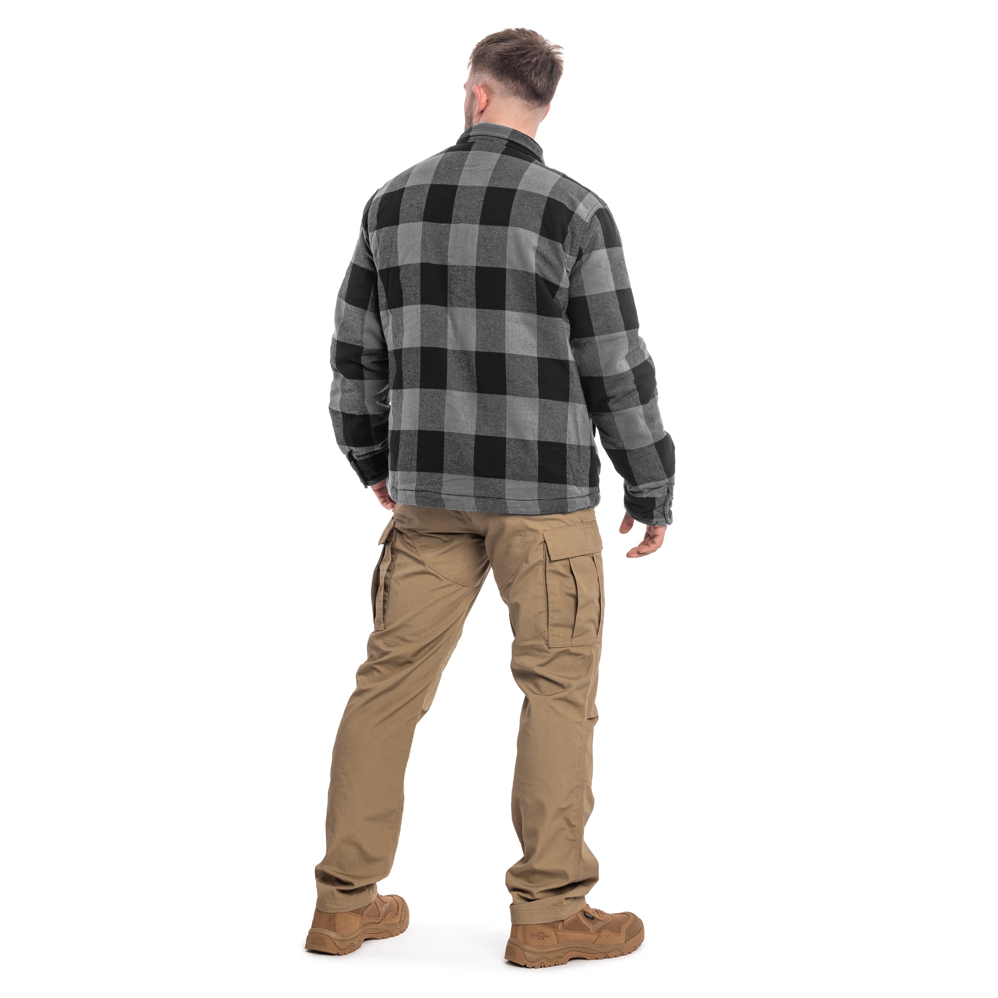 Brandit Lumber Jacket kabát - Black/Charcoal