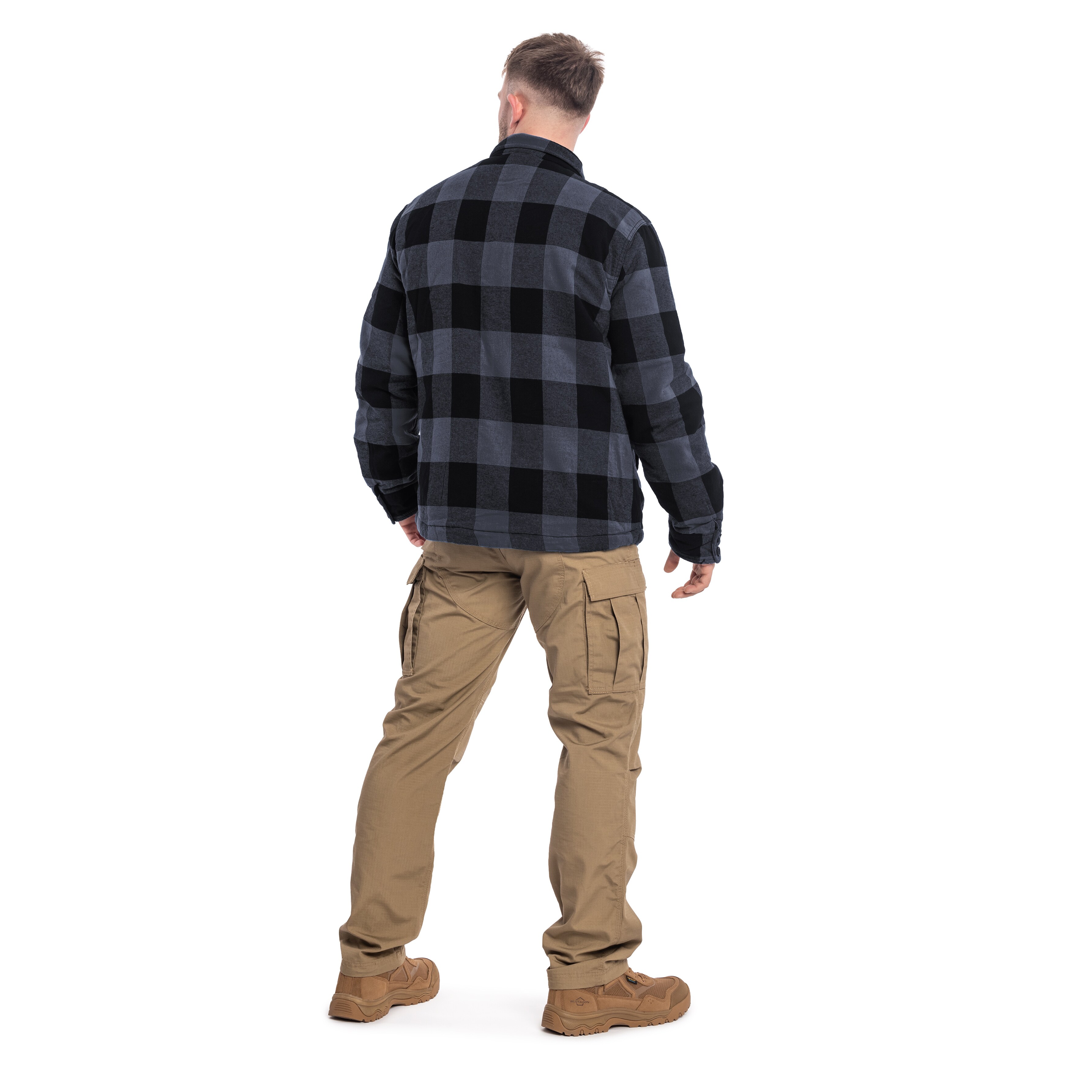 Brandit Lumber Jacket kabát - Black/Grey