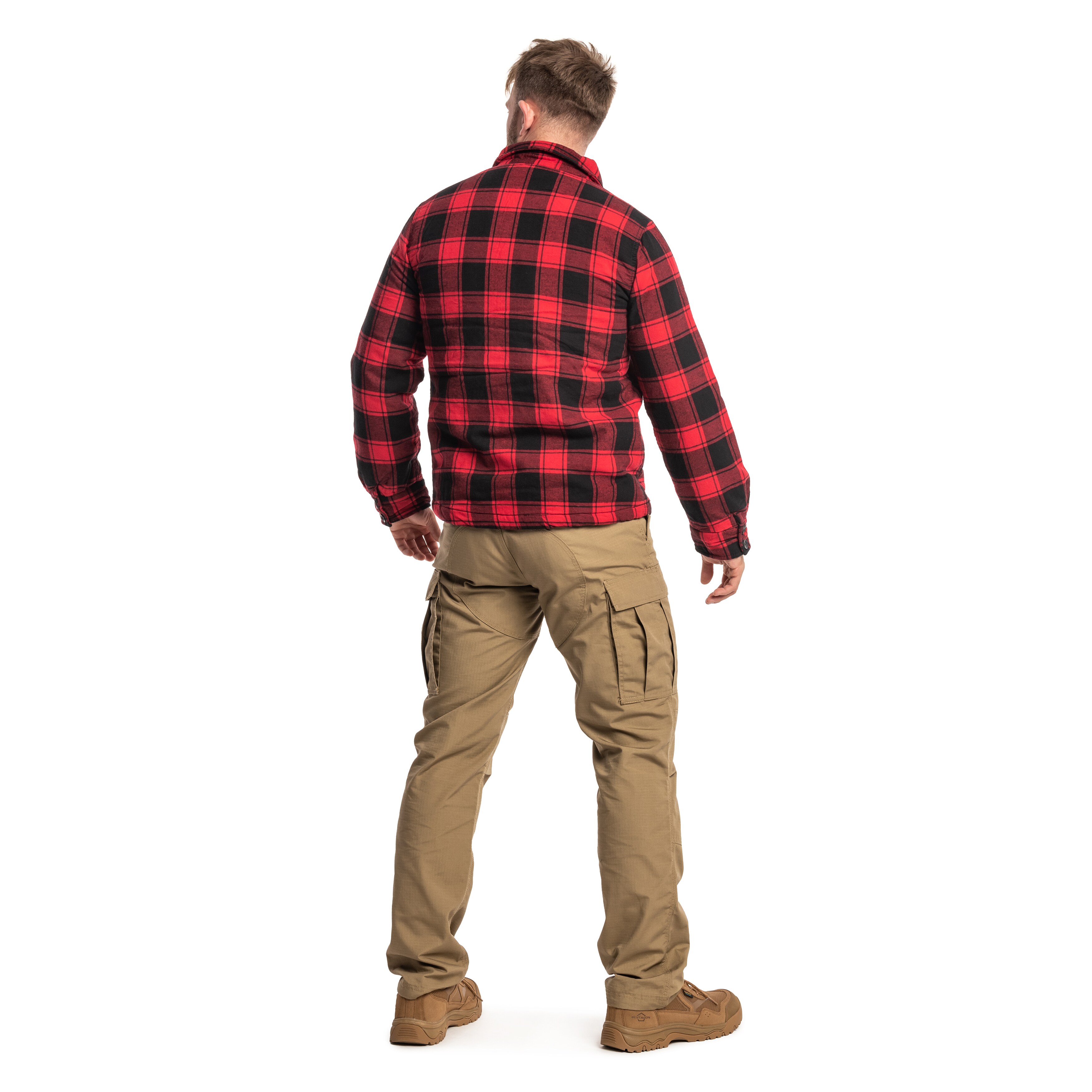 Brandit Lumber Jacket kabát - Red/Black