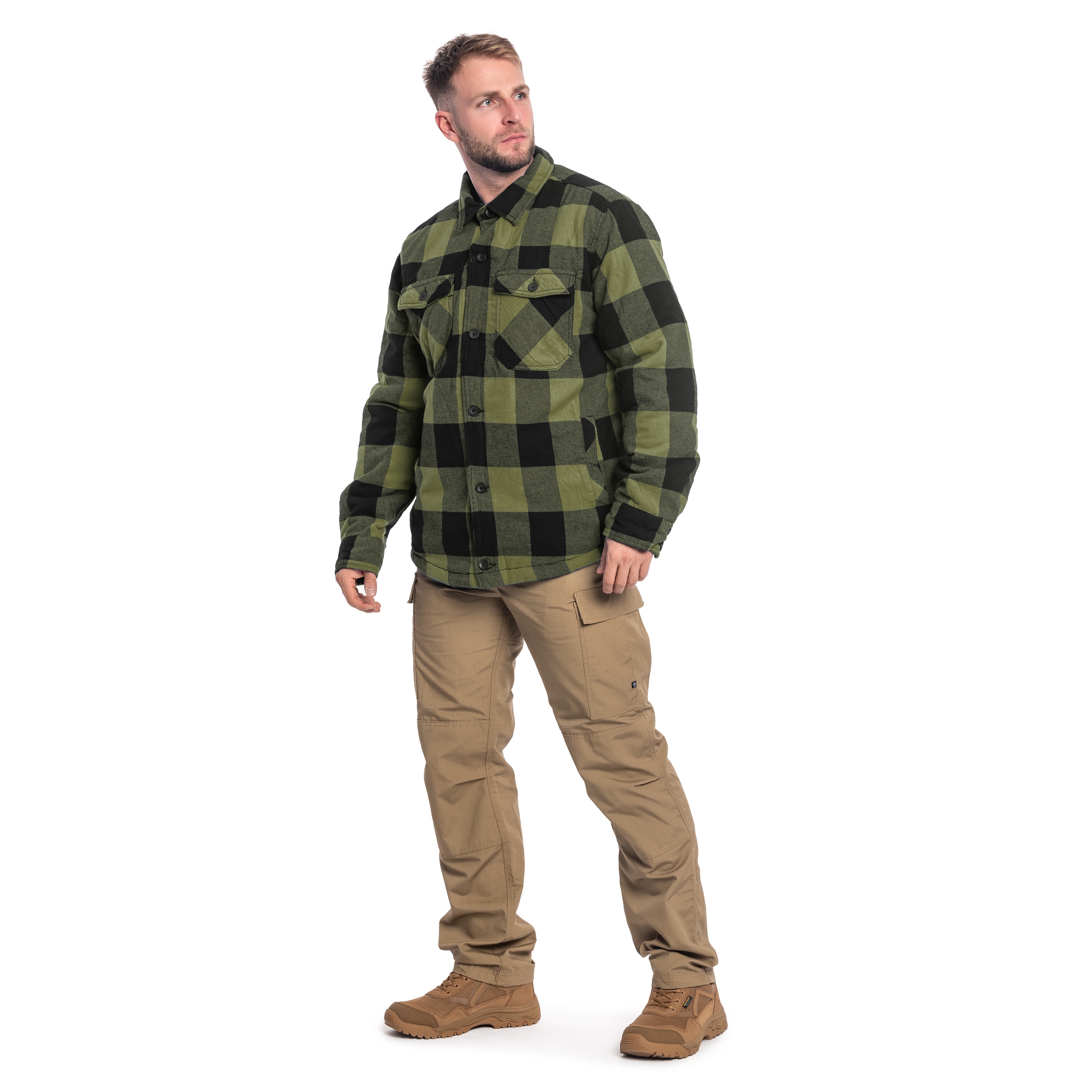 Brandit Lumber Jacket kabát - Black/Olive