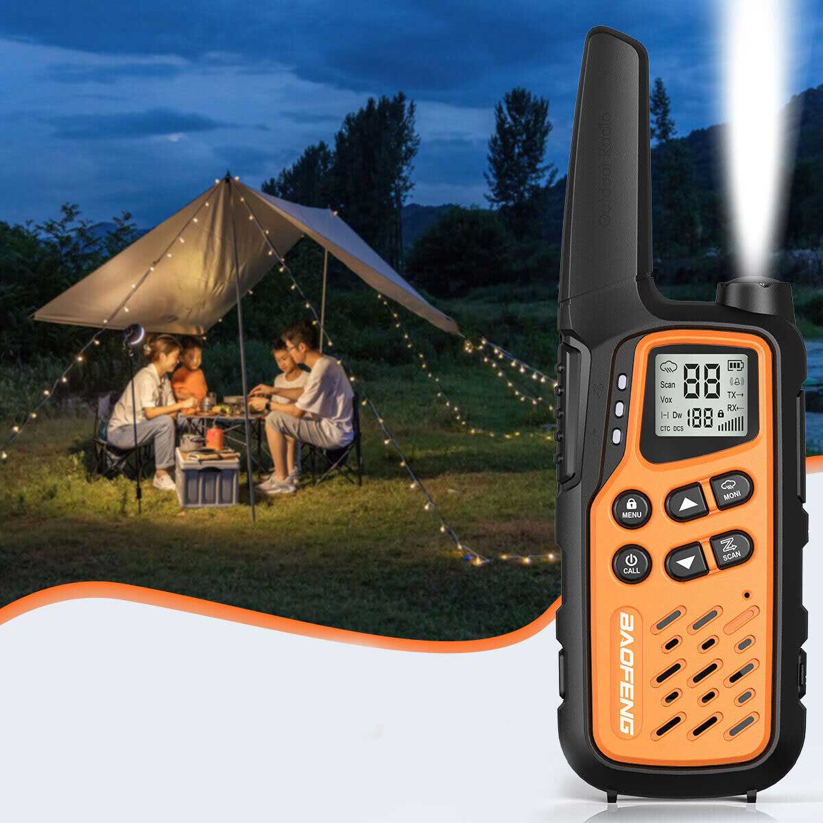 Baofeng BF-T25E PMR rádiótelefon 2 db - Orange