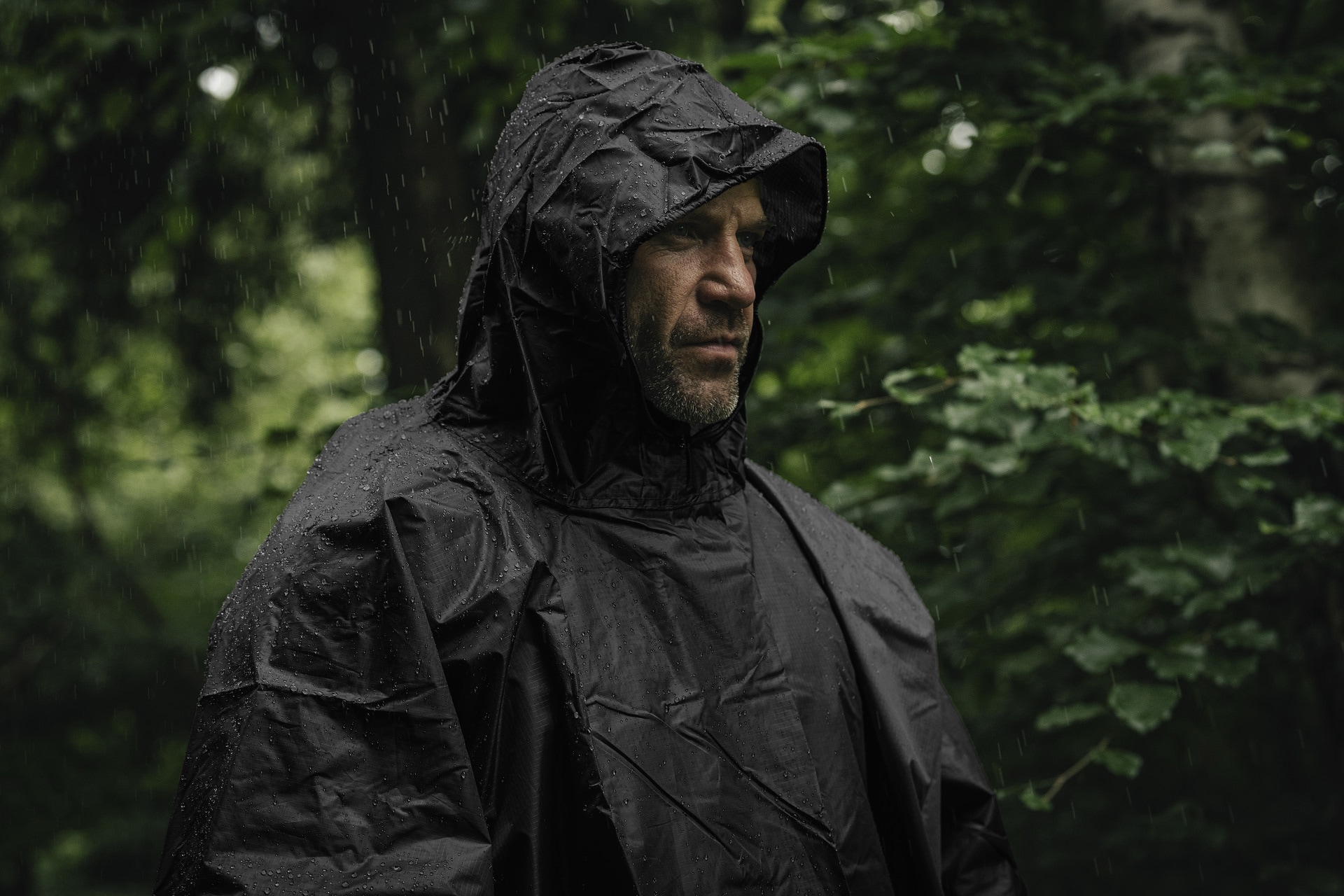 Badger Outdoor Rain Poncho Ripstop poncsó - Black