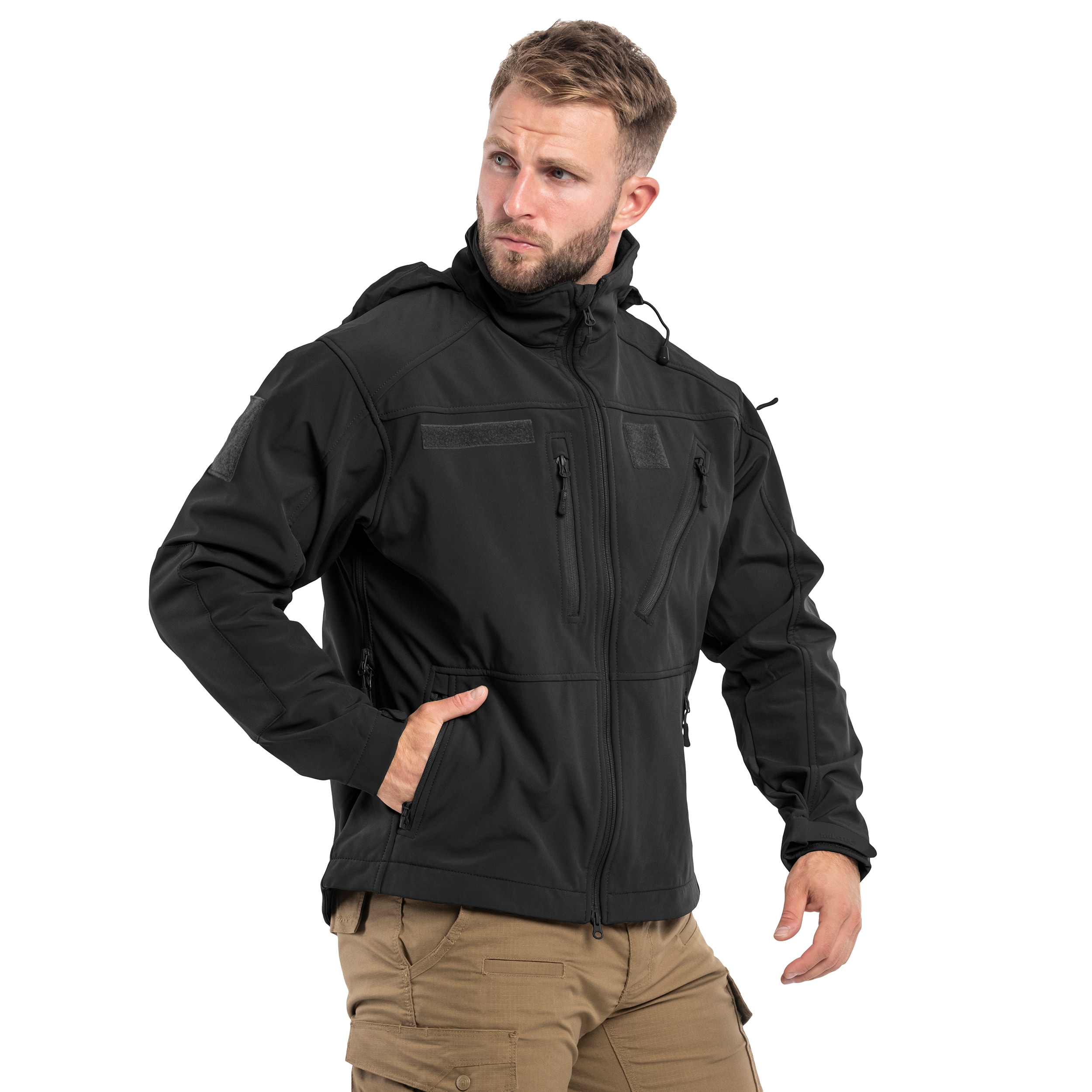 Mil-Tec SCU 14 Softshell kabát - Black