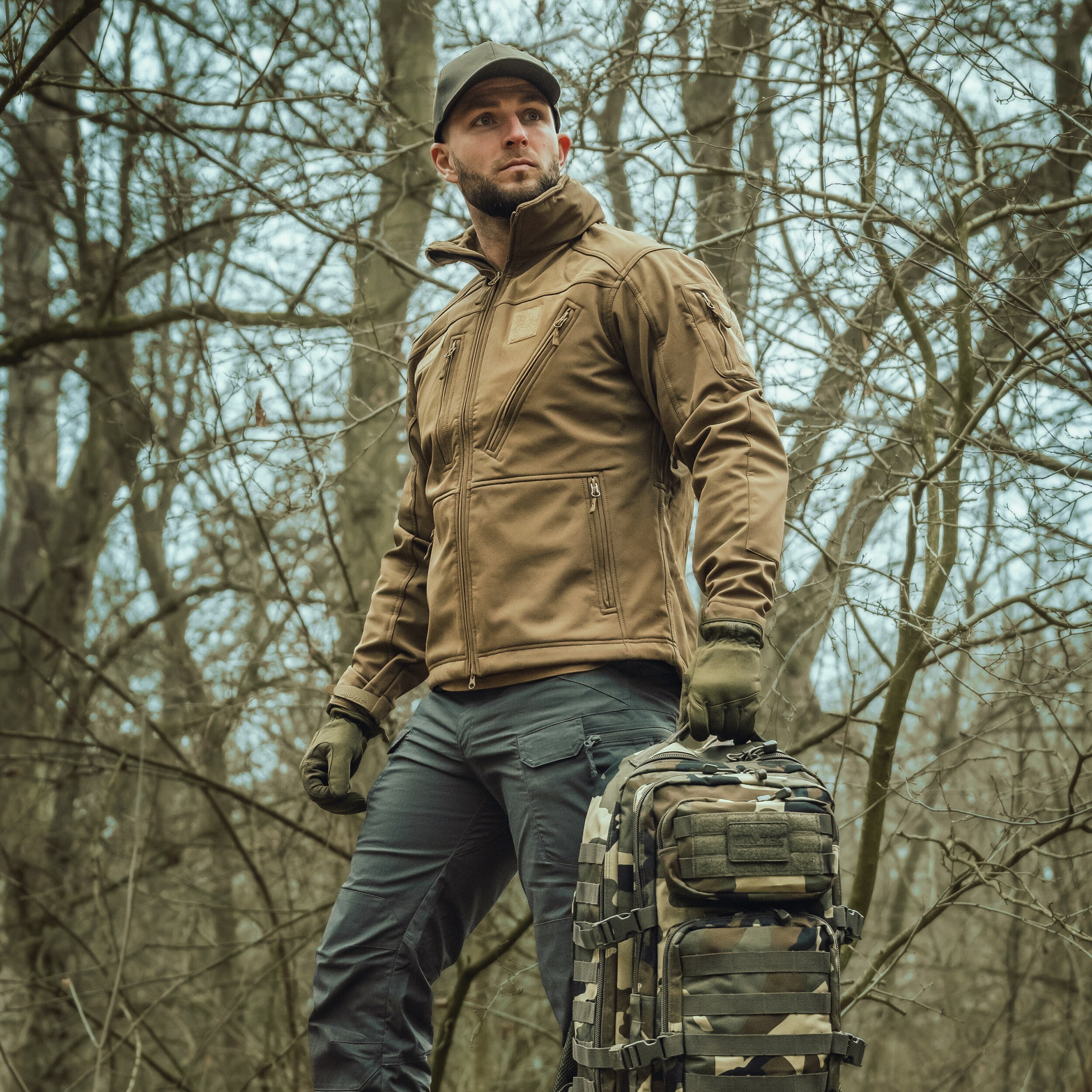 Mil-Tec SCU 14 Softshell kabát - Dark Coyote