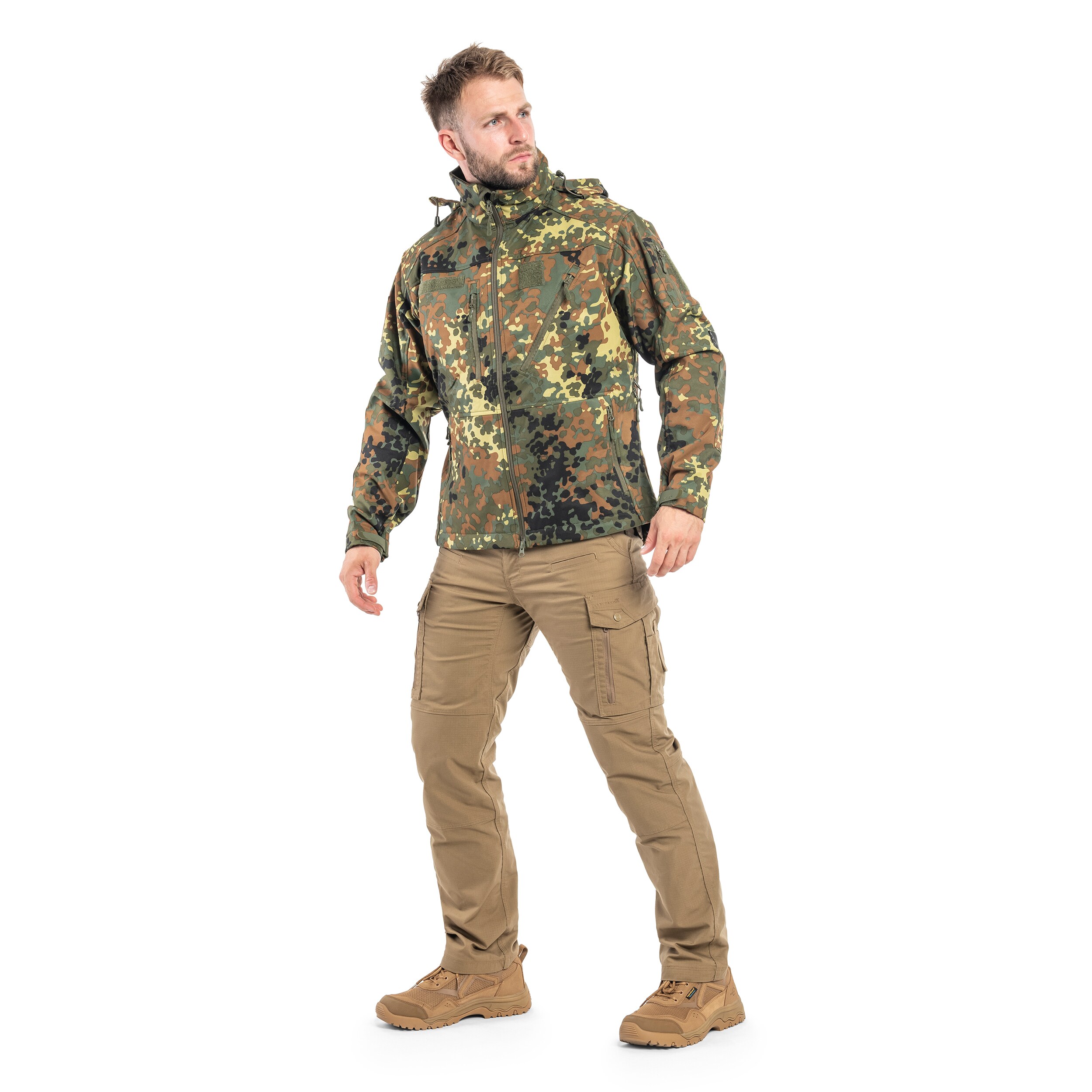 Mil-Tec SCU 14 Softshell kabát - Flecktarn