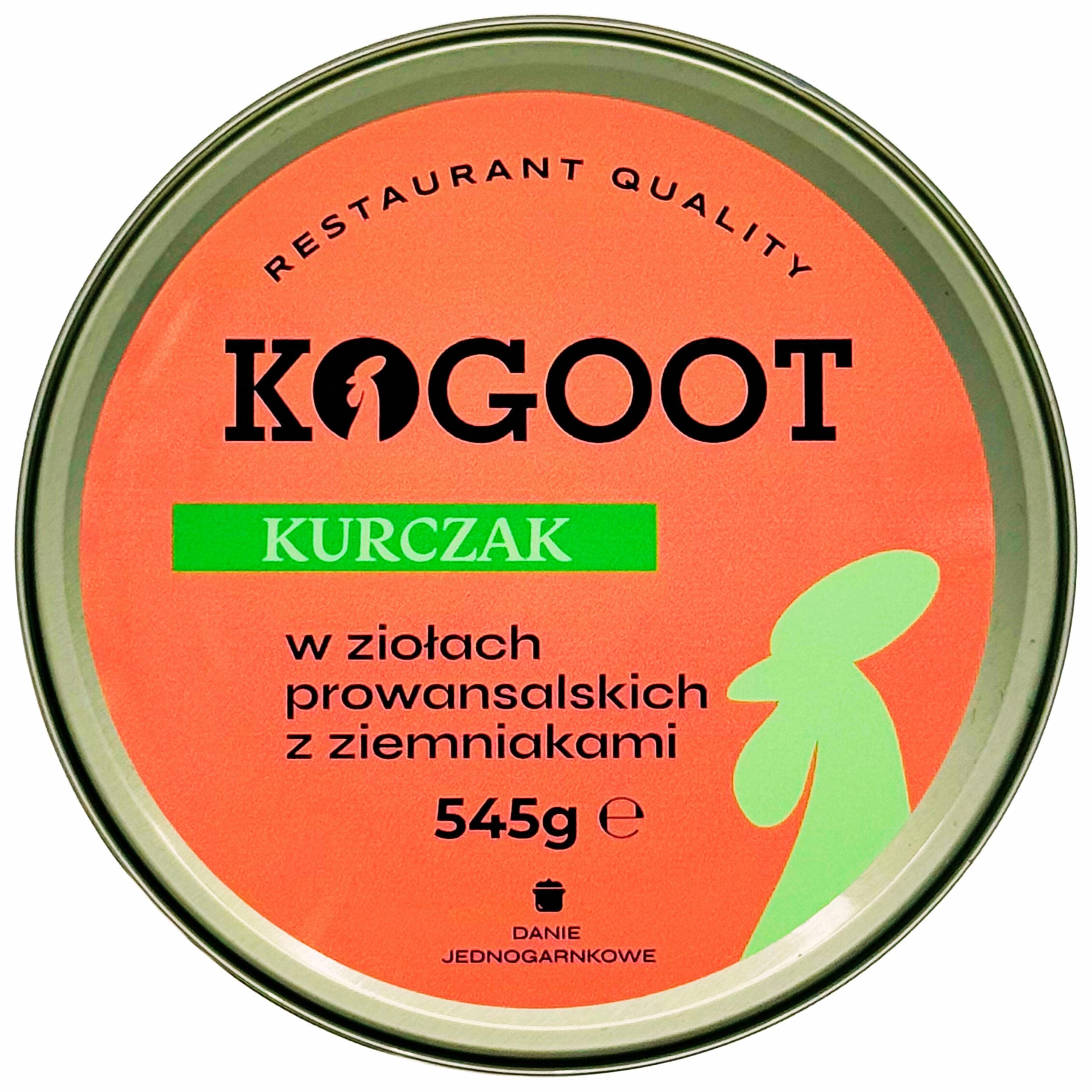 Kogoot konzervált élelmiszer - Provence-i fűszerekkel ízesített csirke burgonyával 545 g