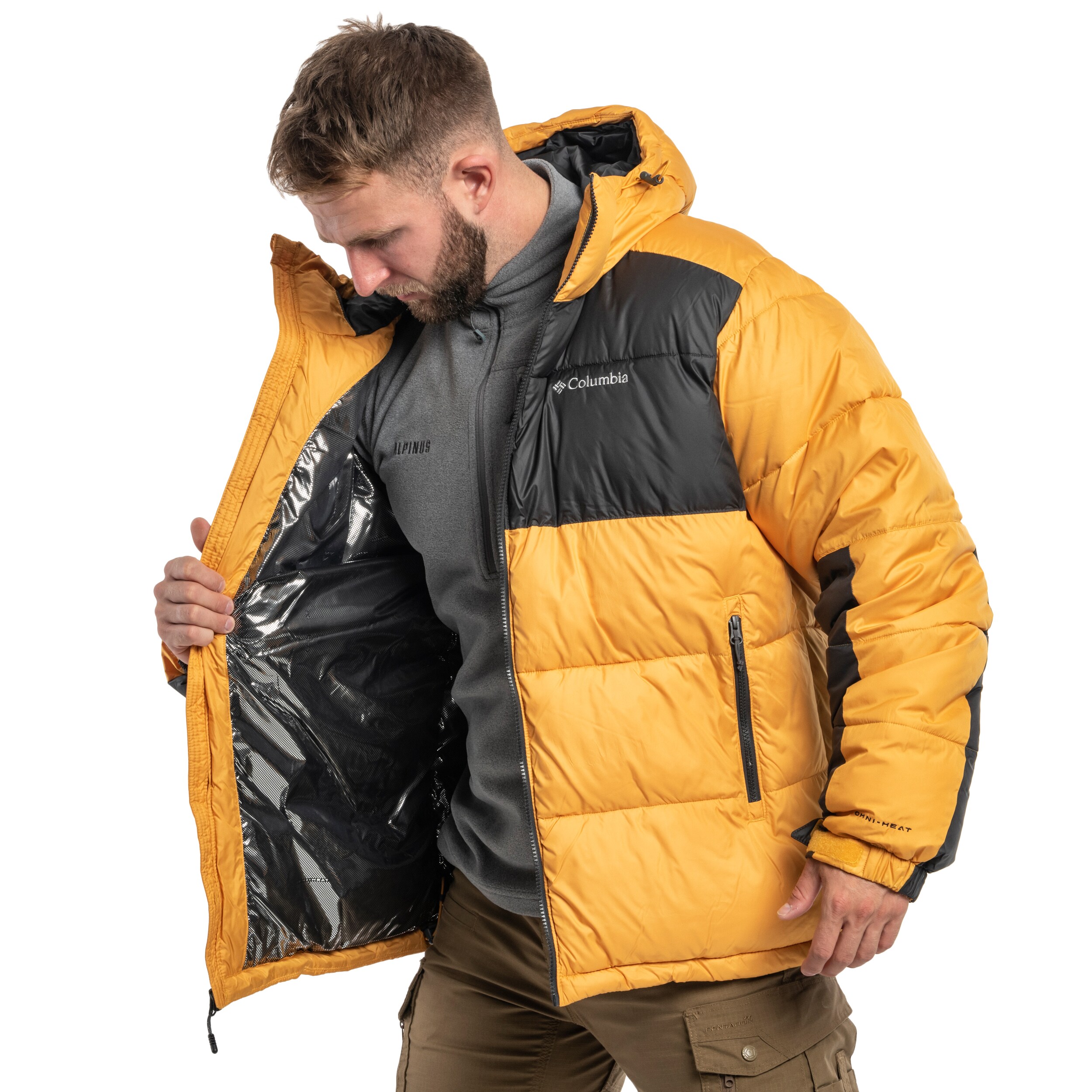Columbia Pike Lake II Hooded kabát - Raw Honey/Shark