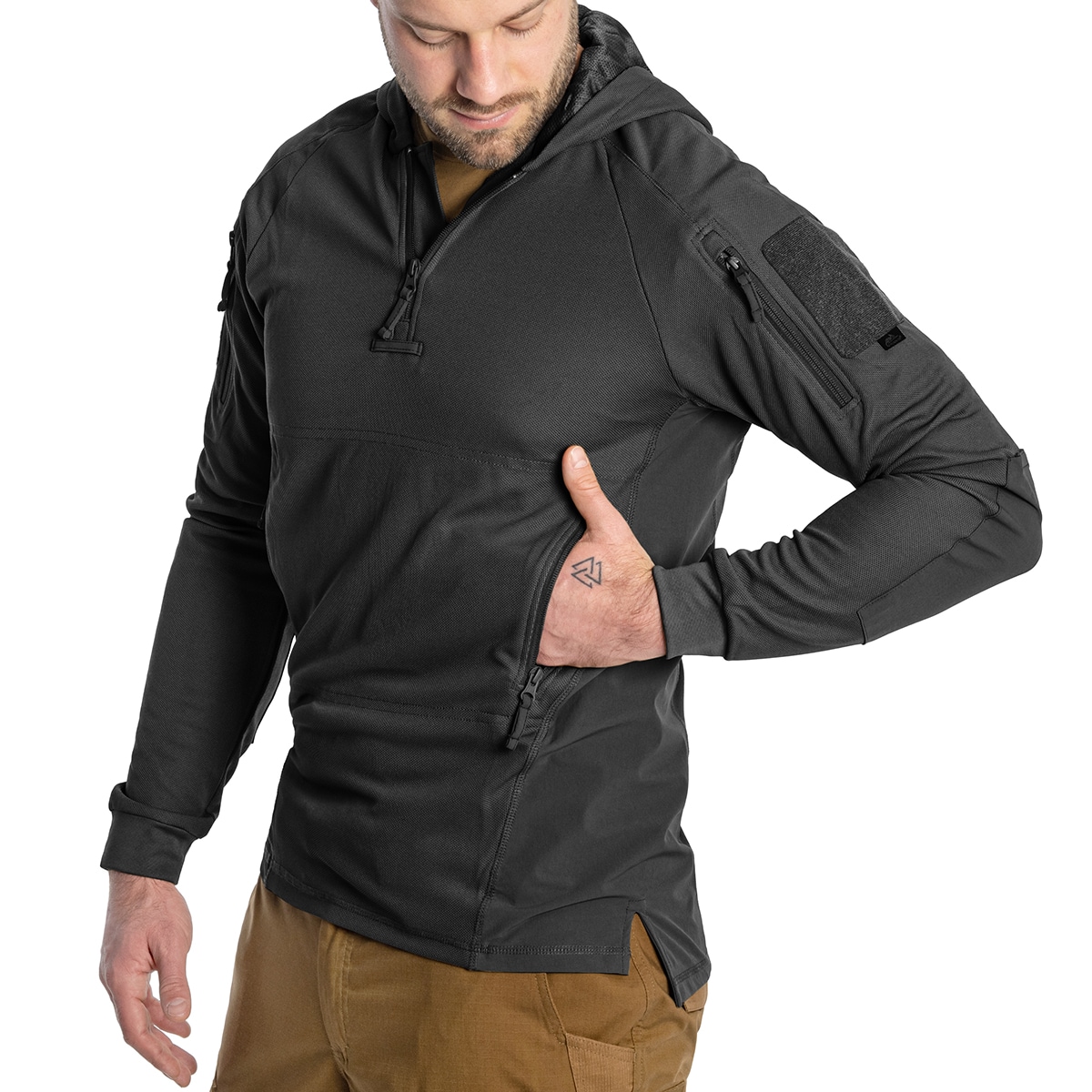 Helikon Range Hoodie TopCool pulóver - Black