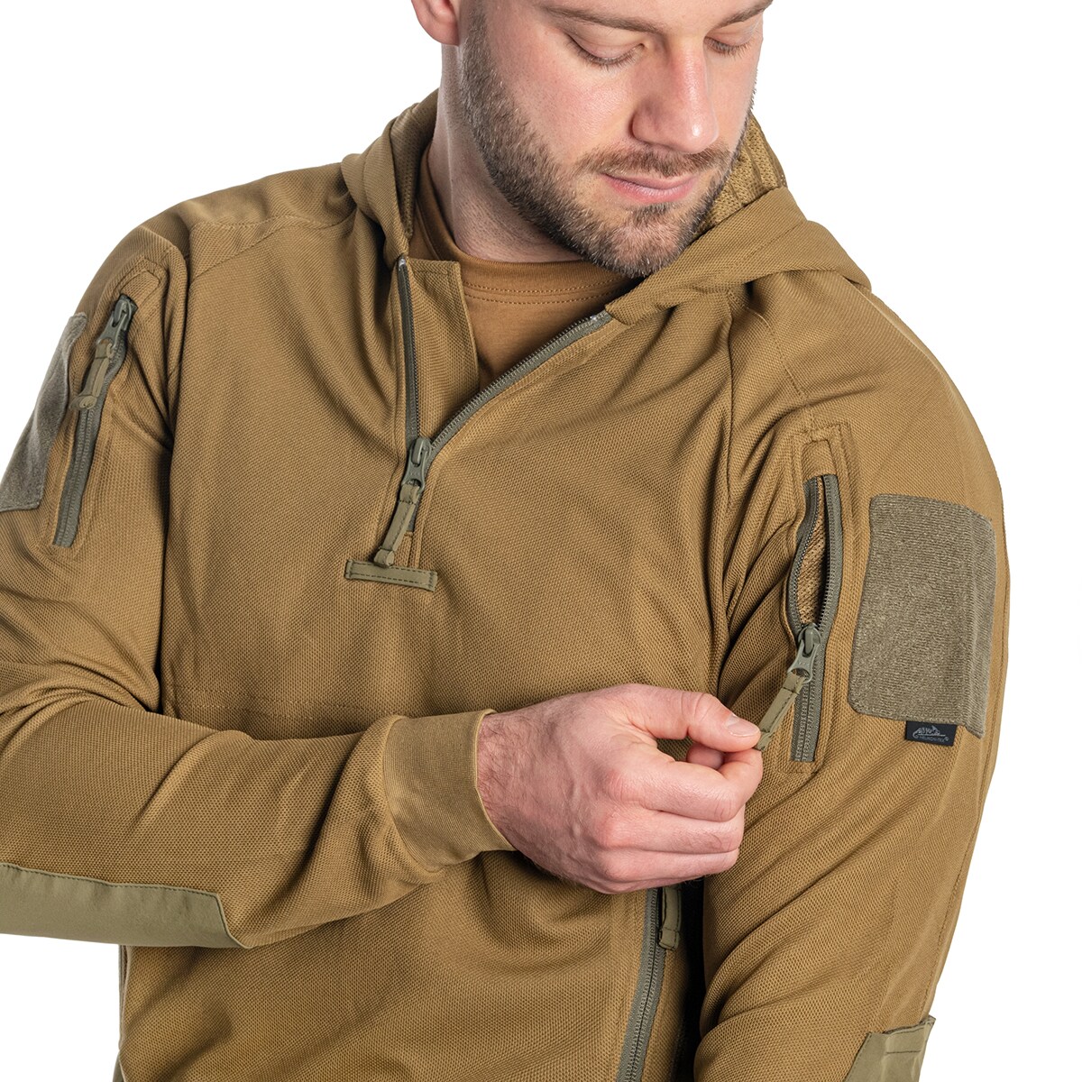 Helikon Range Hoodie TopCool pulóver - Coyote/Adaptive Green