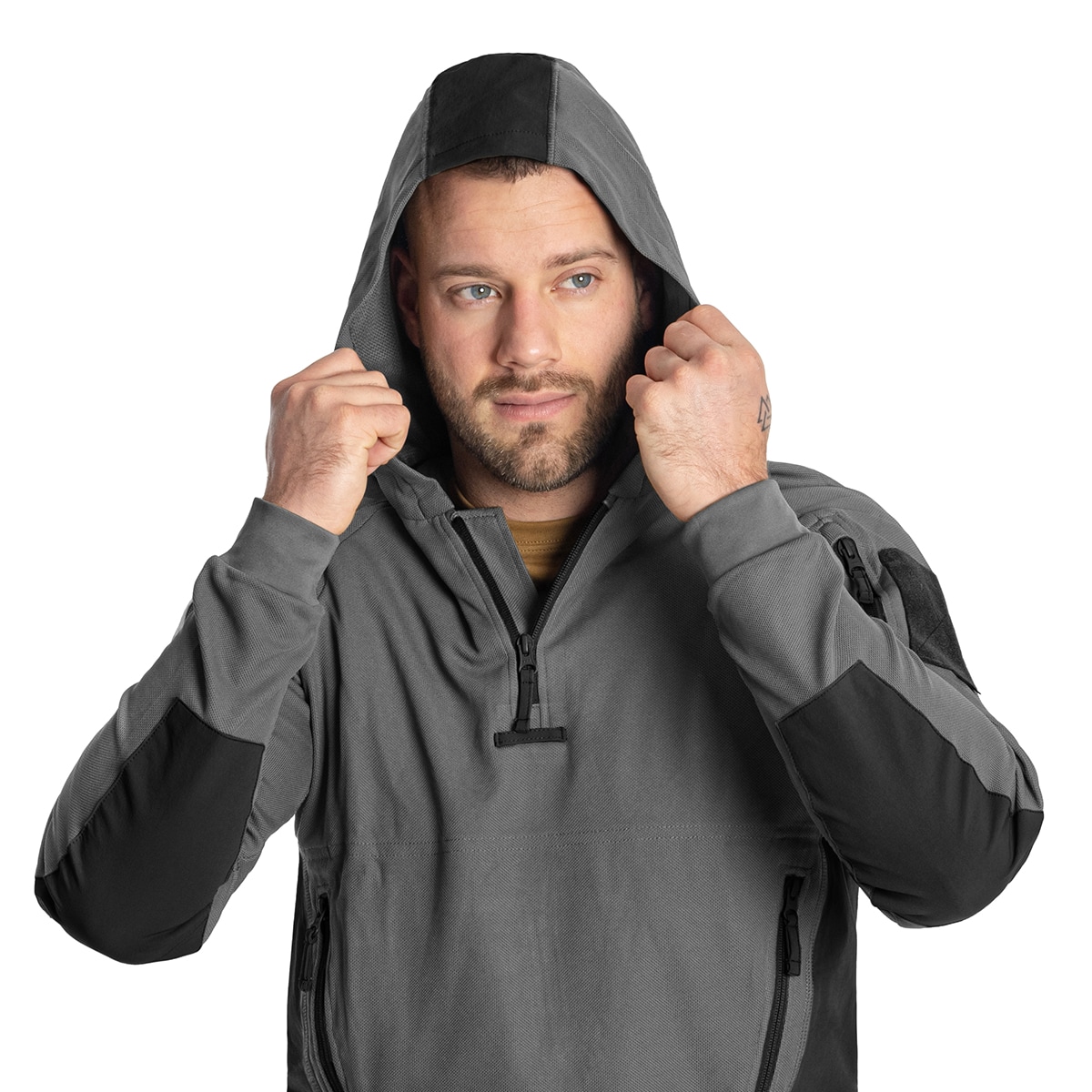 Helikon Range Hoodie TopCool pulóver - Shadow Grey/Black
