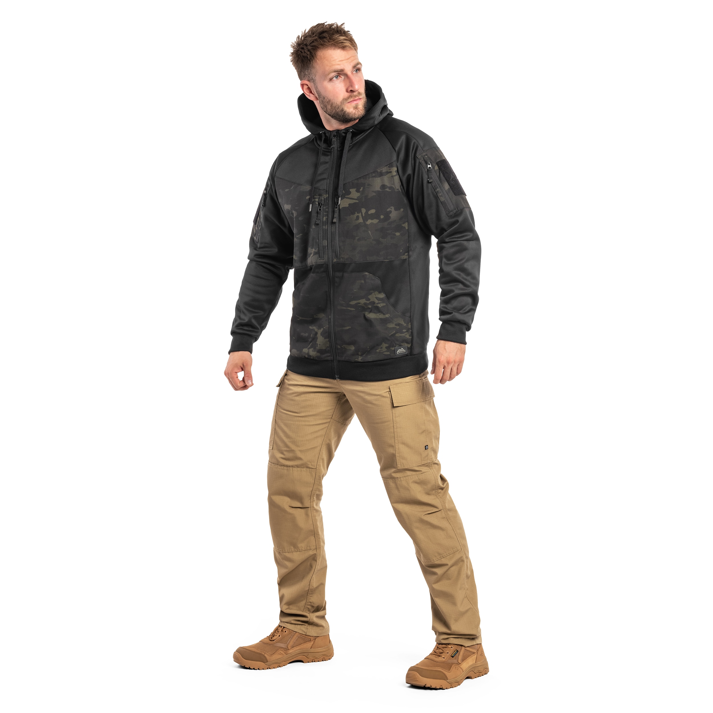 Helikon Rogue Hoodie pulóver- Black/MultiCam Black