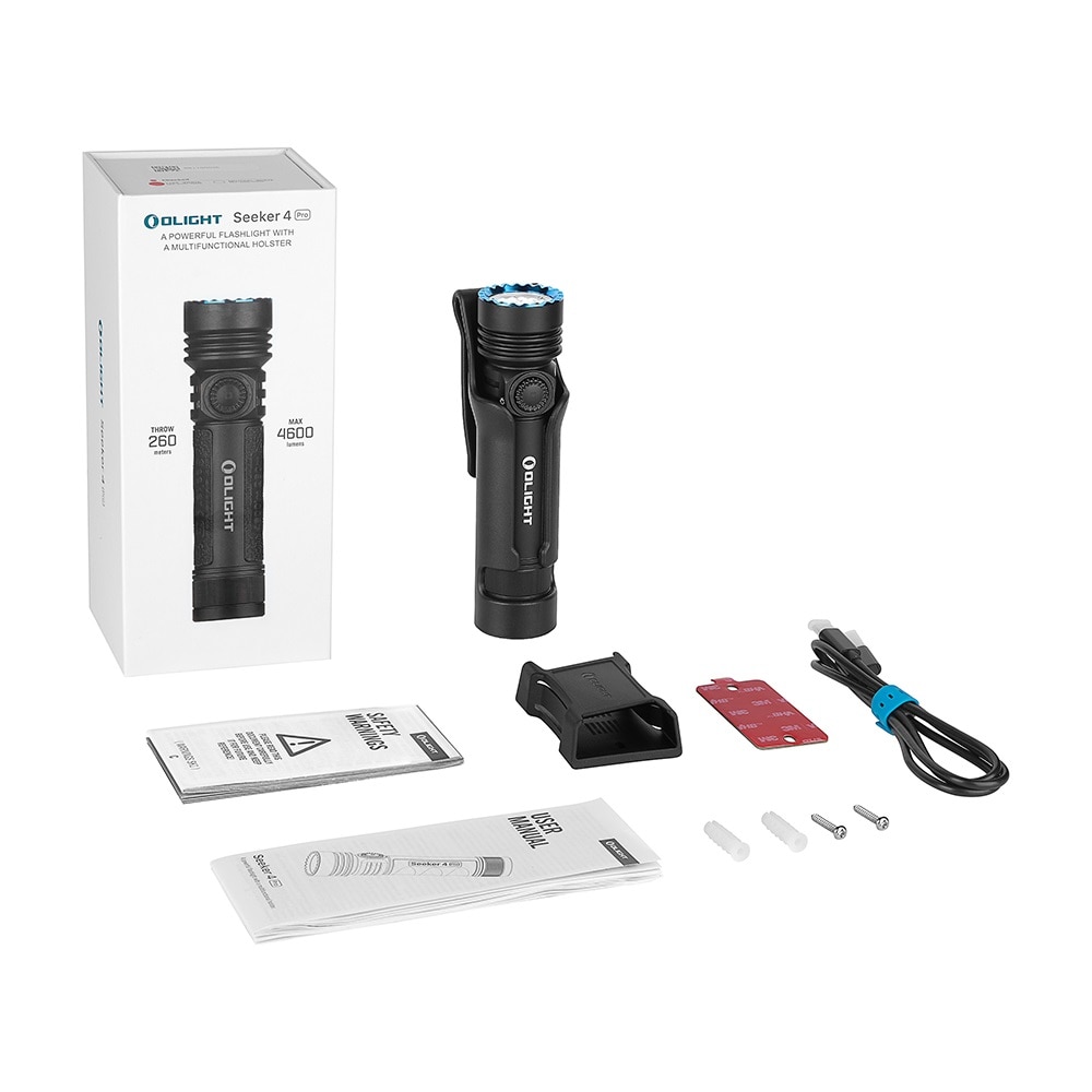 Olight Seeker 4 Pro Cool White taktikai keresőlámpa Matte Black - 4600 lumen