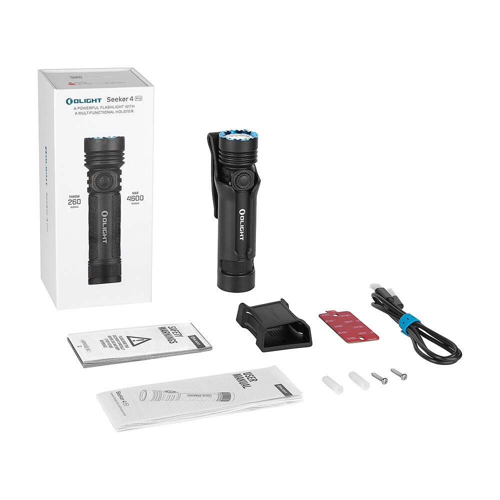 Olight Seeker 4 Pro taktikai keresőlámpa - Neutral White Matte Black - 4600 lumenów