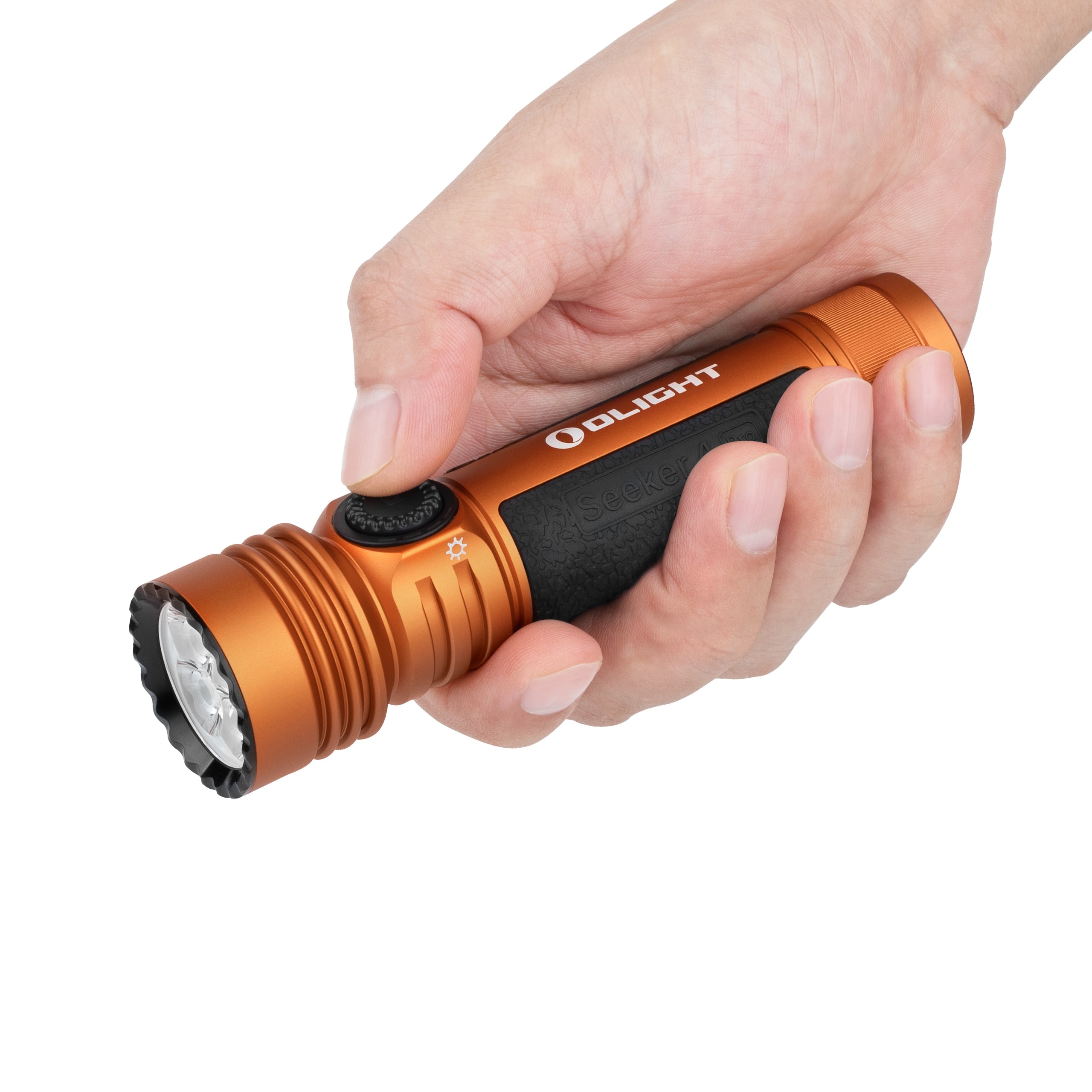 Olight Seeker 4 Pro Cool White taktikai keresőlámpa Orange - 4600 lumen