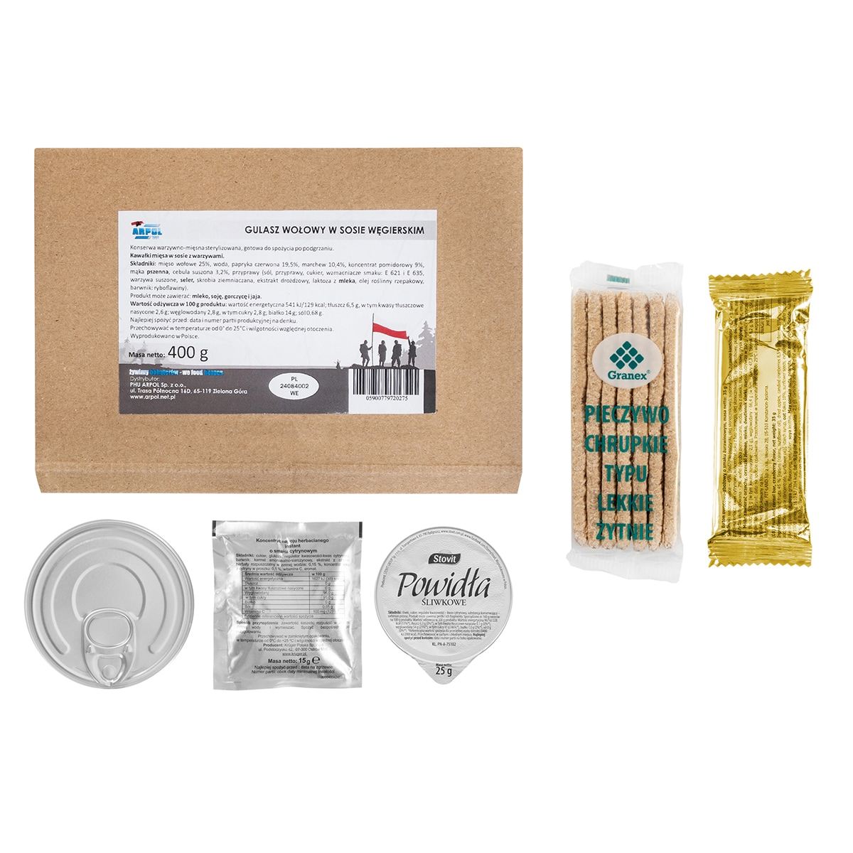 Arpol RB1 harci élelmiszeradag - pörkölt, csirke rizzsel