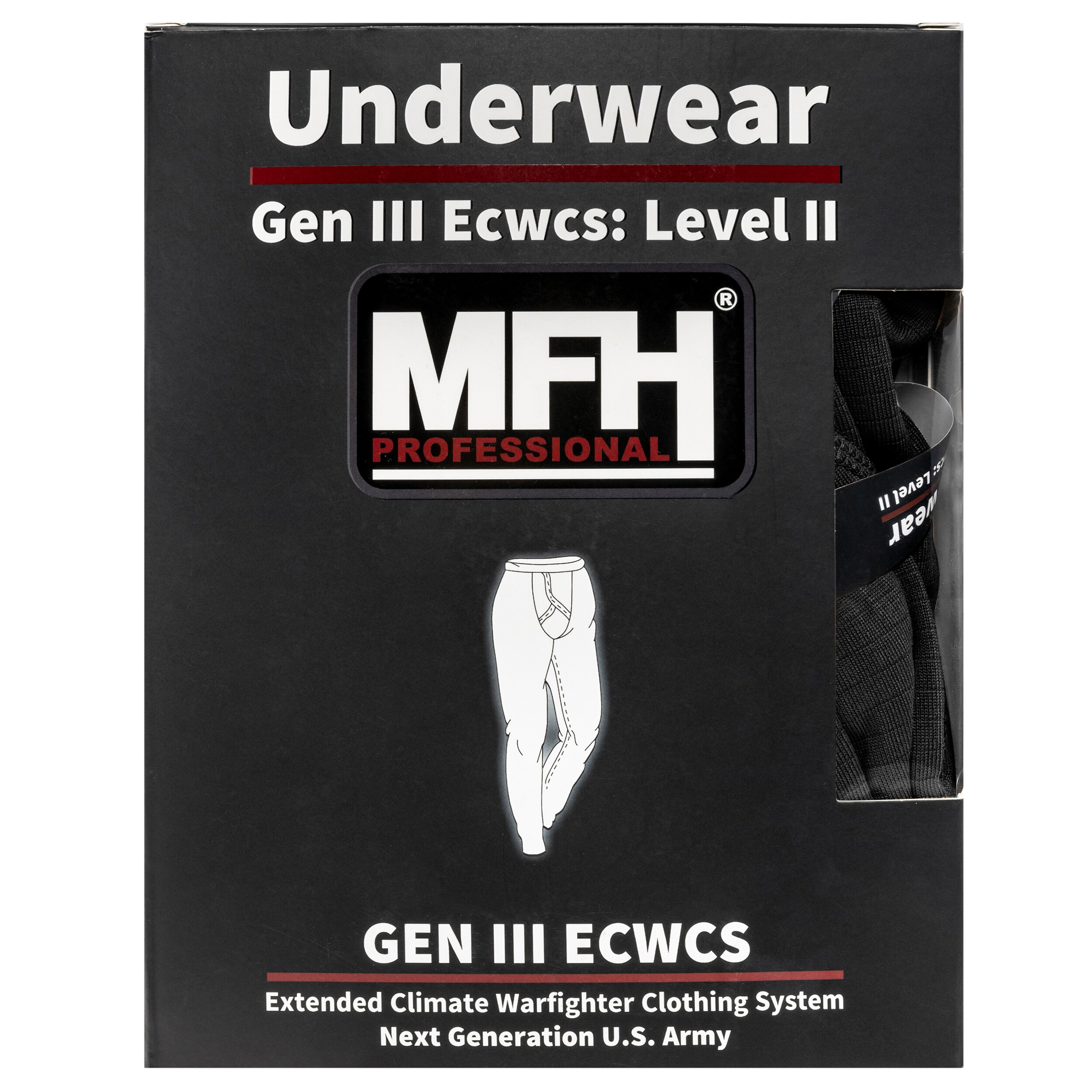 MFH US Level II GEN III férfi termikus nadrág - Black