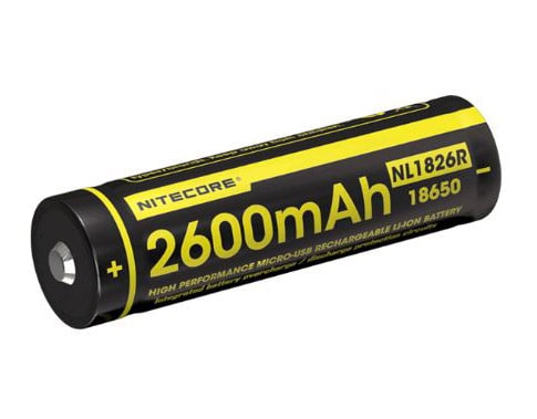 Nitecore 18650 MicroUSB2600 mAh akkumulátor