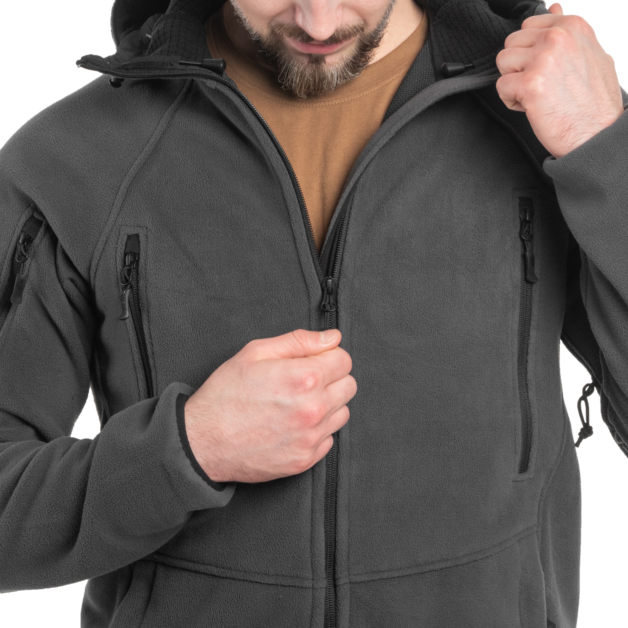 Helikon Patriot Mk2 Hybrid Fleece polár pulóver - Shadow Grey/Black