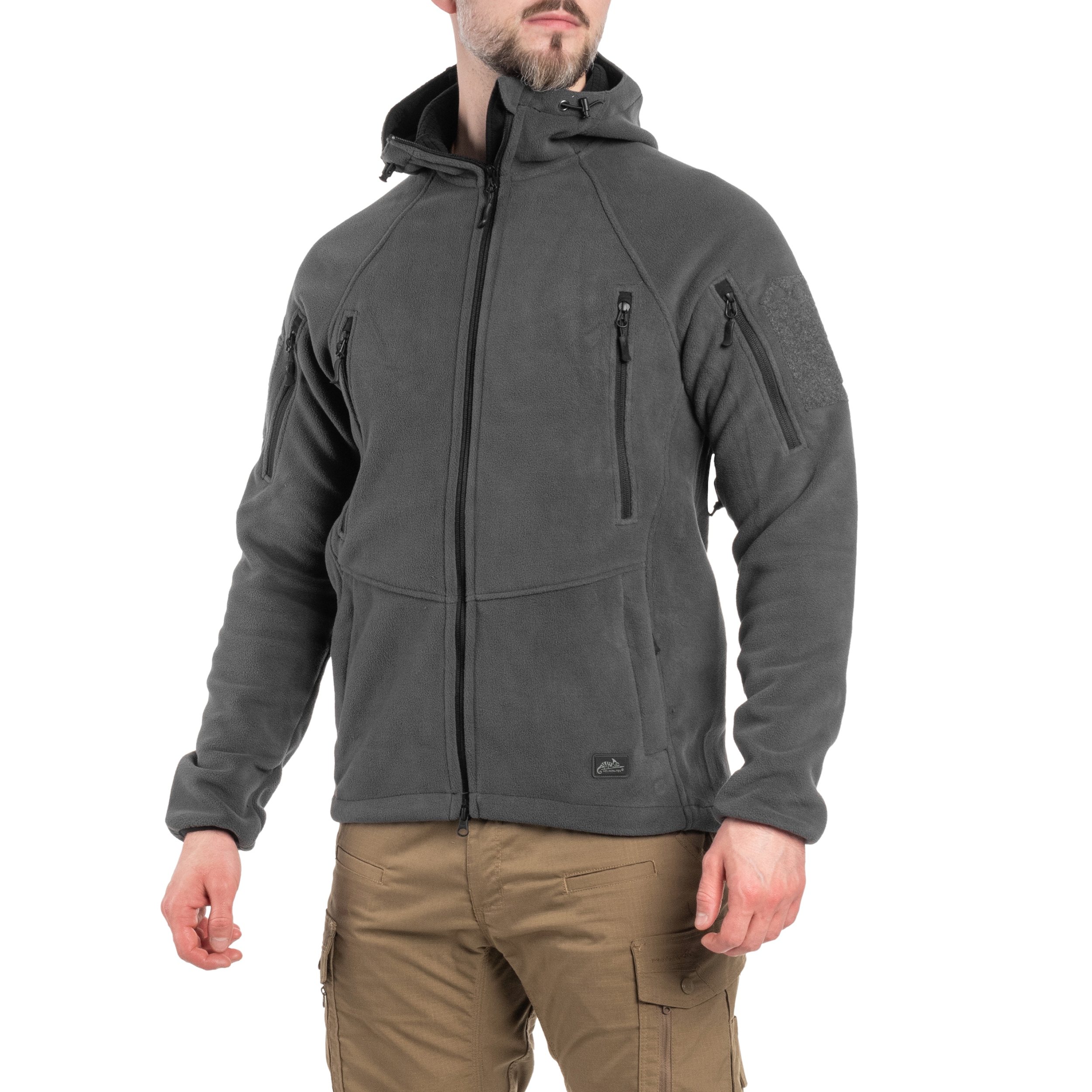 Helikon Patriot Mk2 Hybrid Fleece polár pulóver - Shadow Grey/Black
