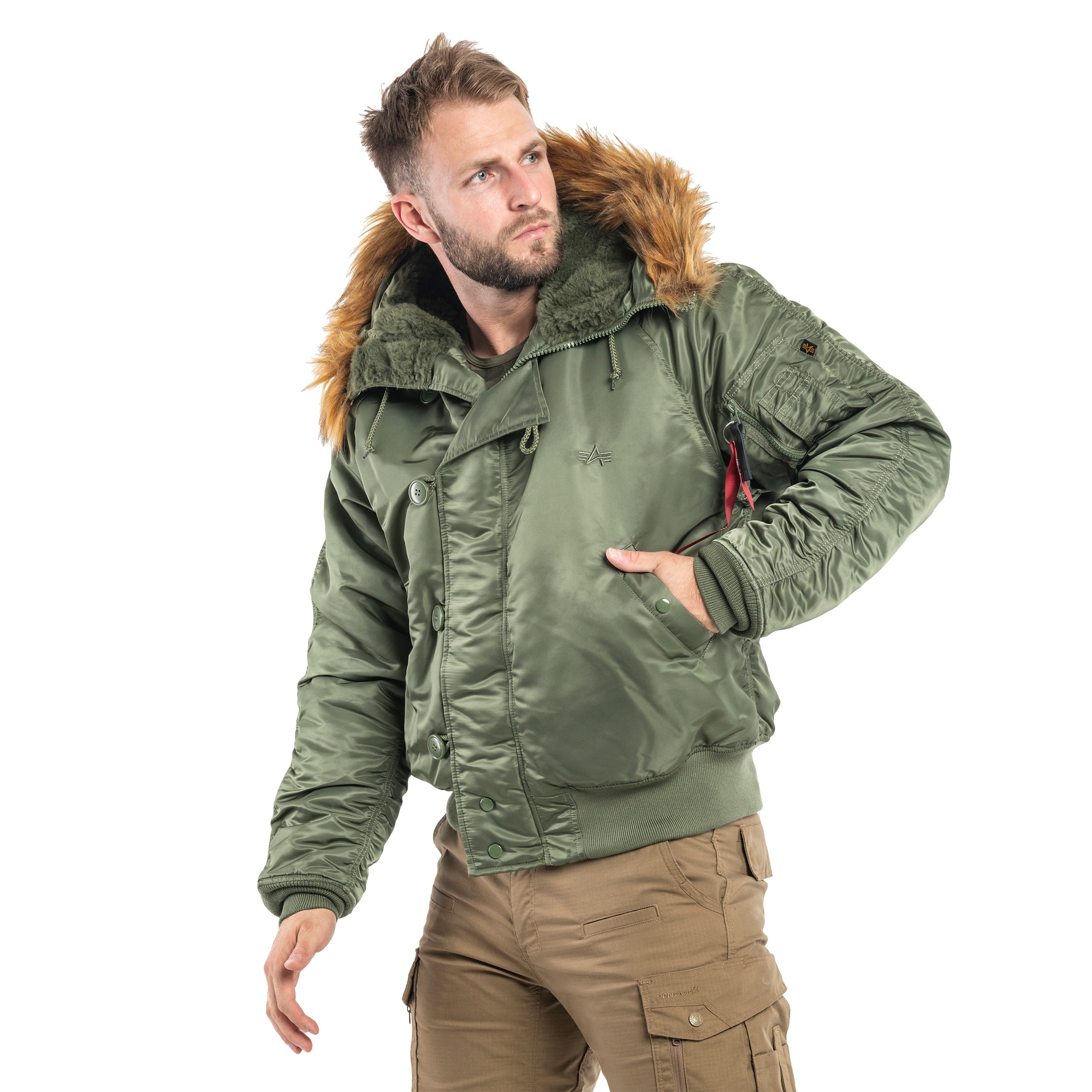 Alpha Industries N2B kabát - Sage Green