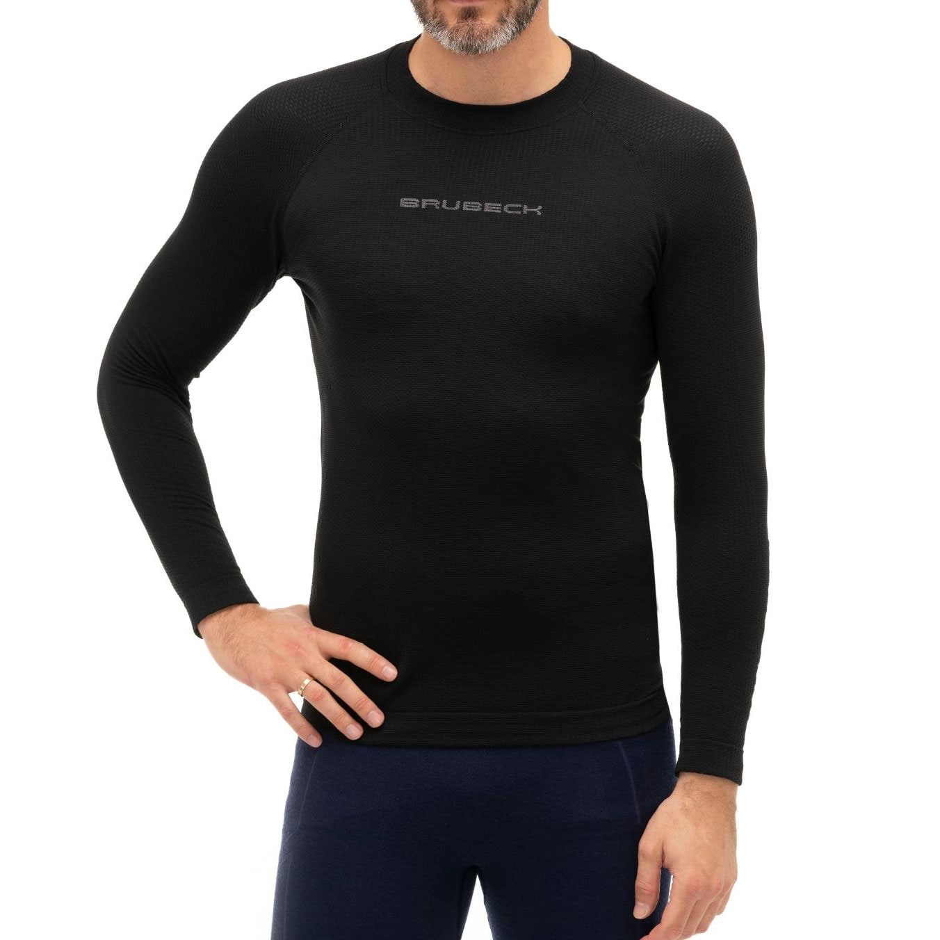 Brubeck 3D Pro Long Sleeve thermoaktív hosszú ujjú póló - Fekete