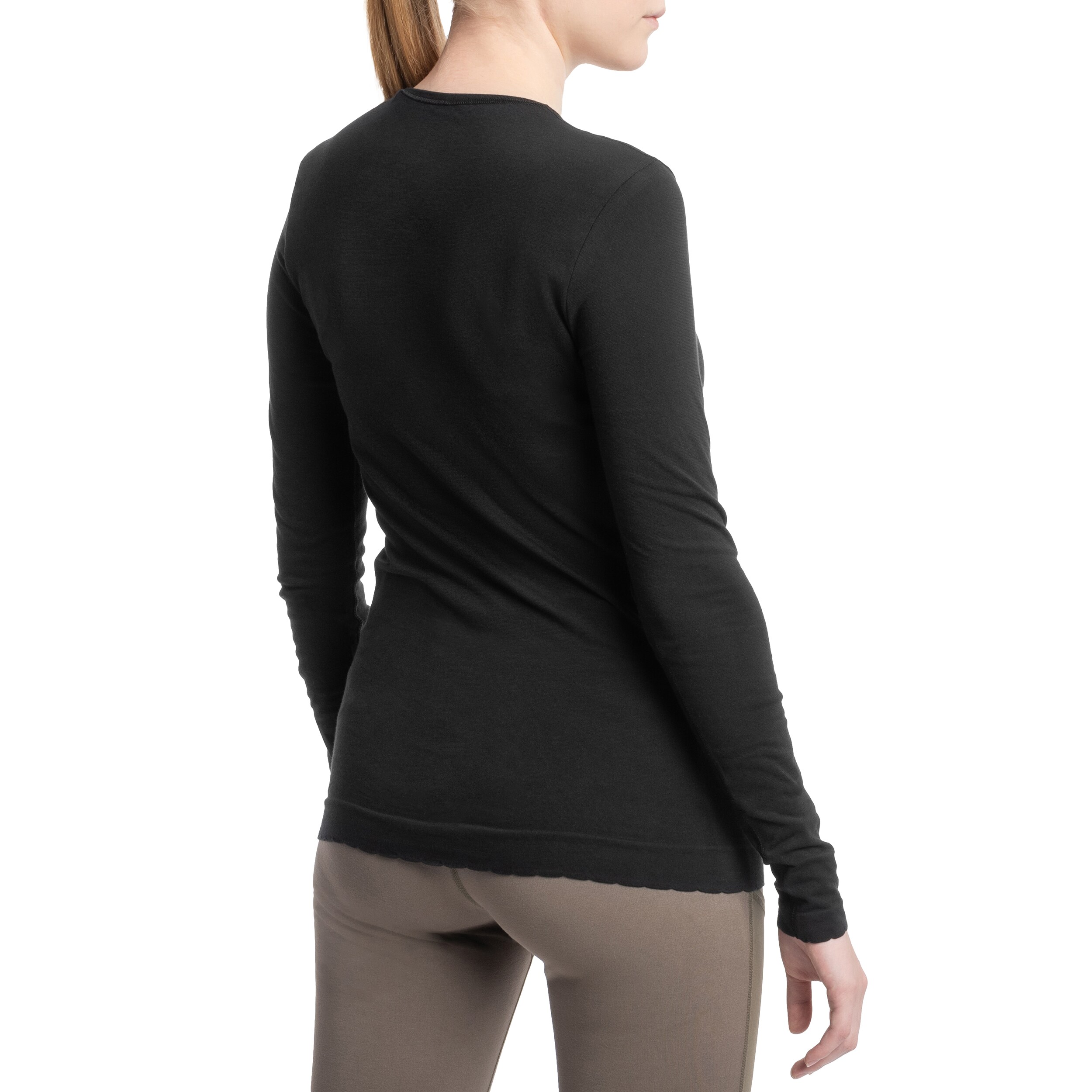 Brubeck Comfort Cotton női hosszú ujjú póló - Fekete