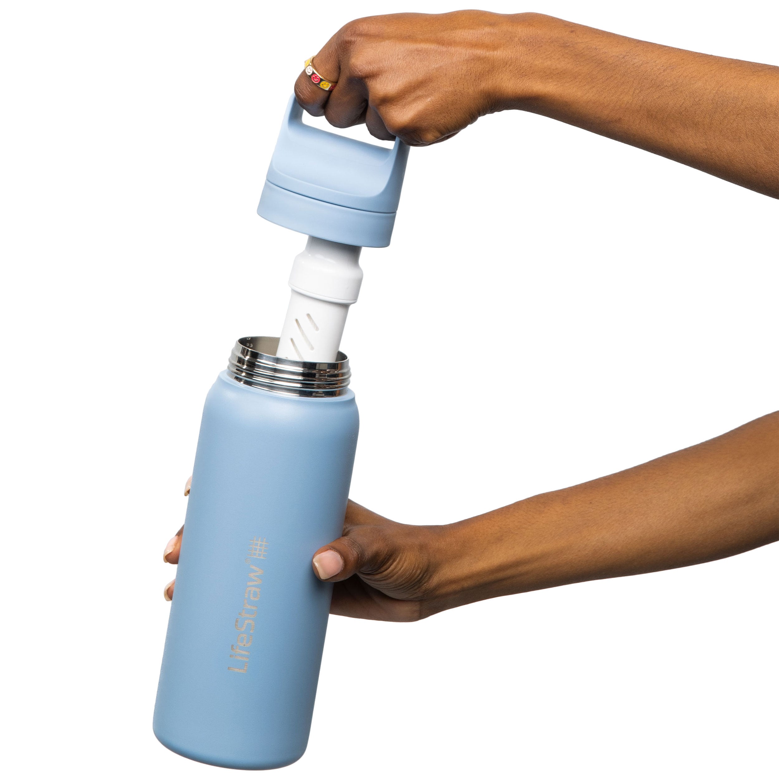 LifeStraw Go 2.0 Stainless Steel vízszűrős kulacs 700 ml - Icelandic Blue