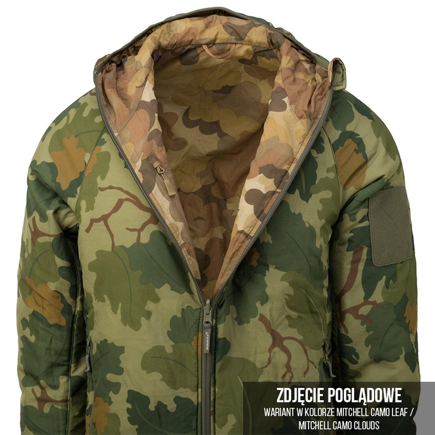 Helikon-Tex Wolfhound Hoodie kétoldalas kabát - PenCott WildWood/PenCott Snowdrift