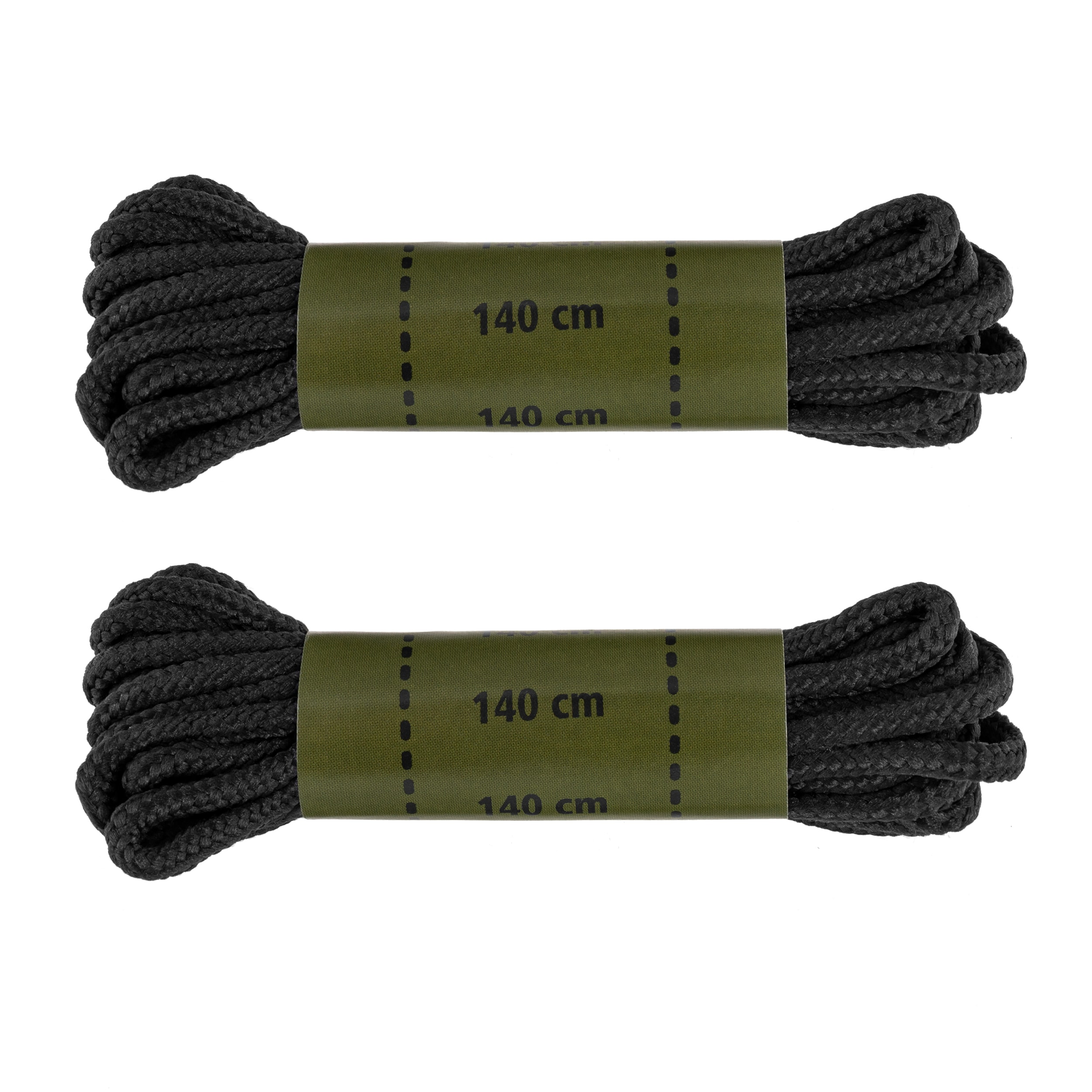 Mil-Tec poliészter cipőfűző 140 cm - Fekete