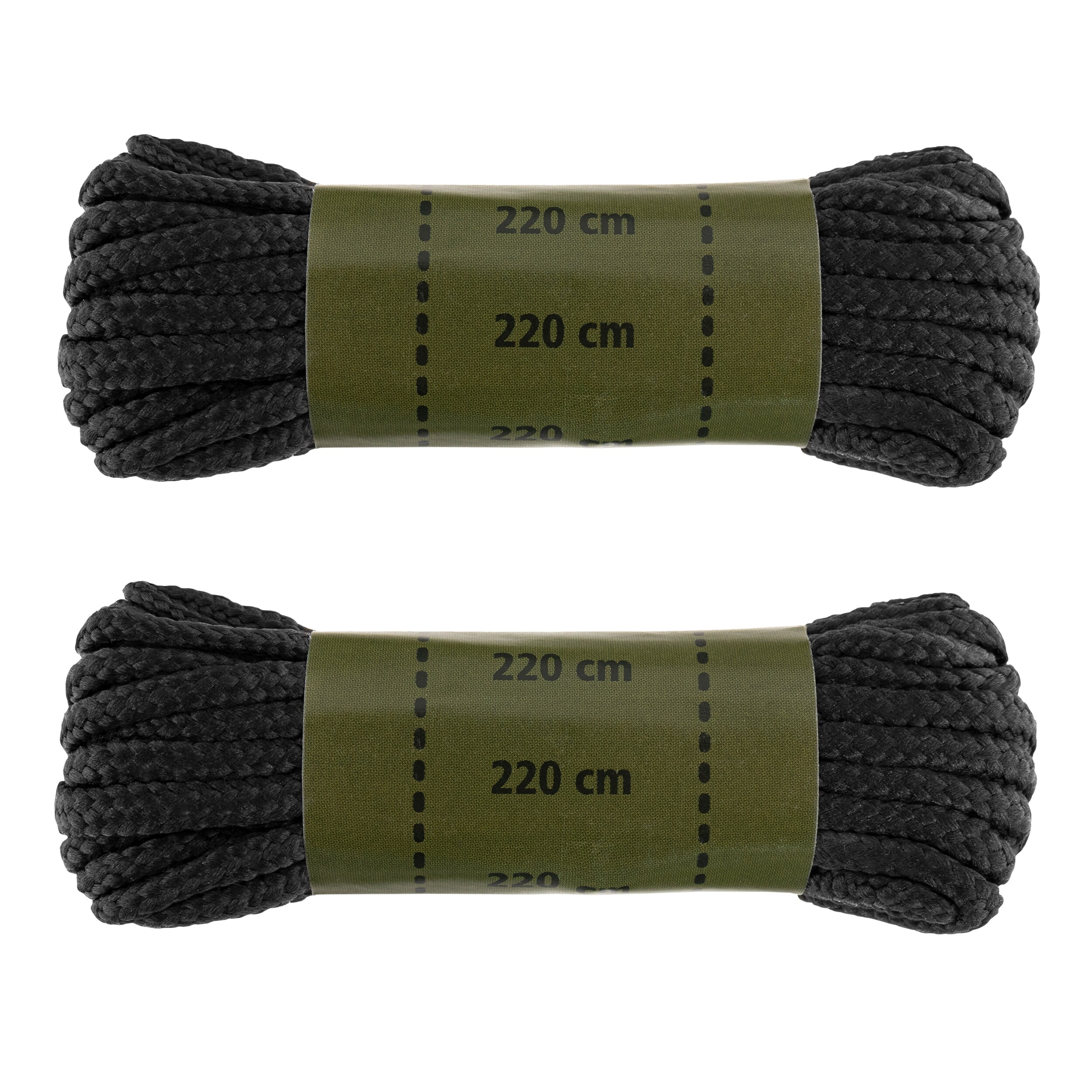 Mil-Tec poliészter cipőfűző 220 cm - Black