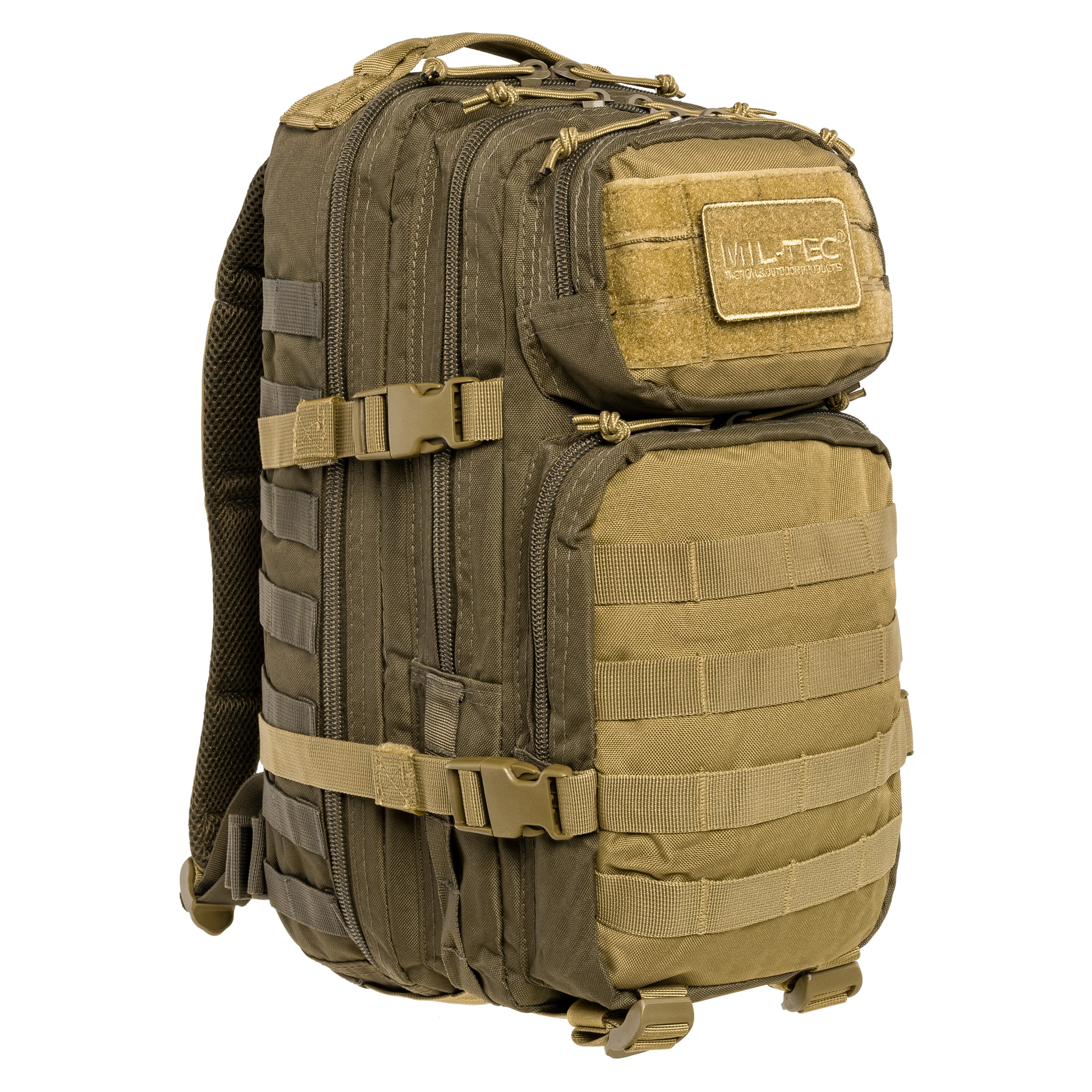 Mil-Tec Assault Pack Small hátizsák 20 l - Ranger Green/Coyote