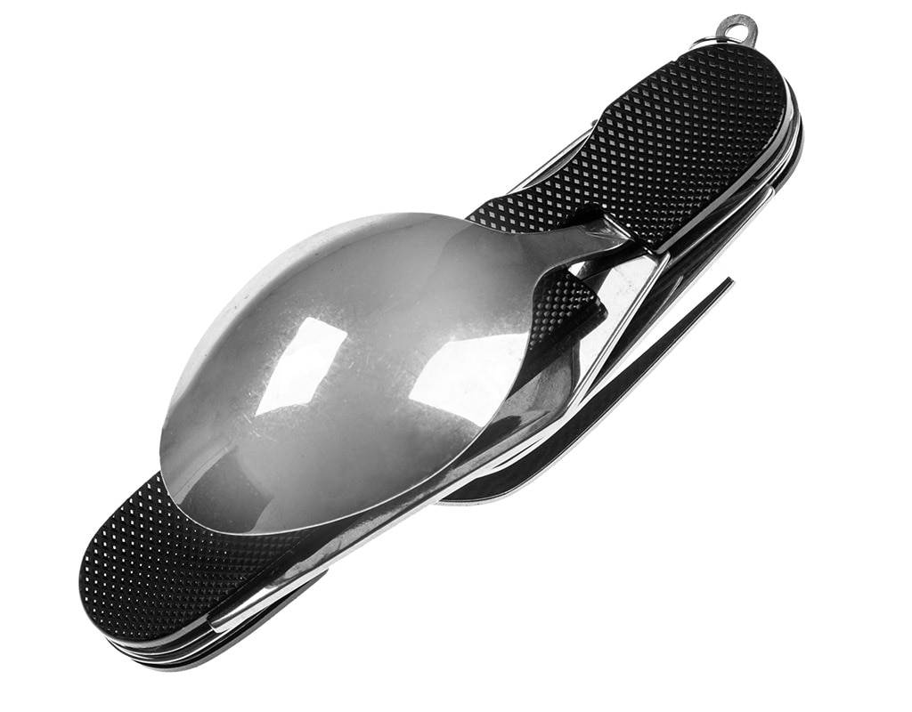 Badger Outdoor Camping Steel evőeszközkészlet - Black