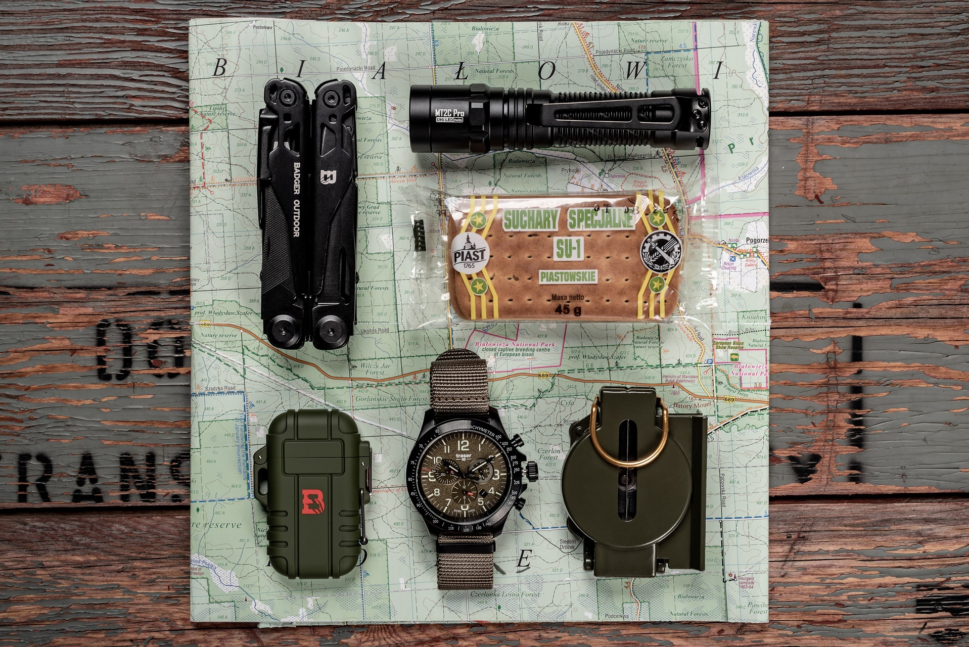 Badger Outdoor Military Lensatic iránytű