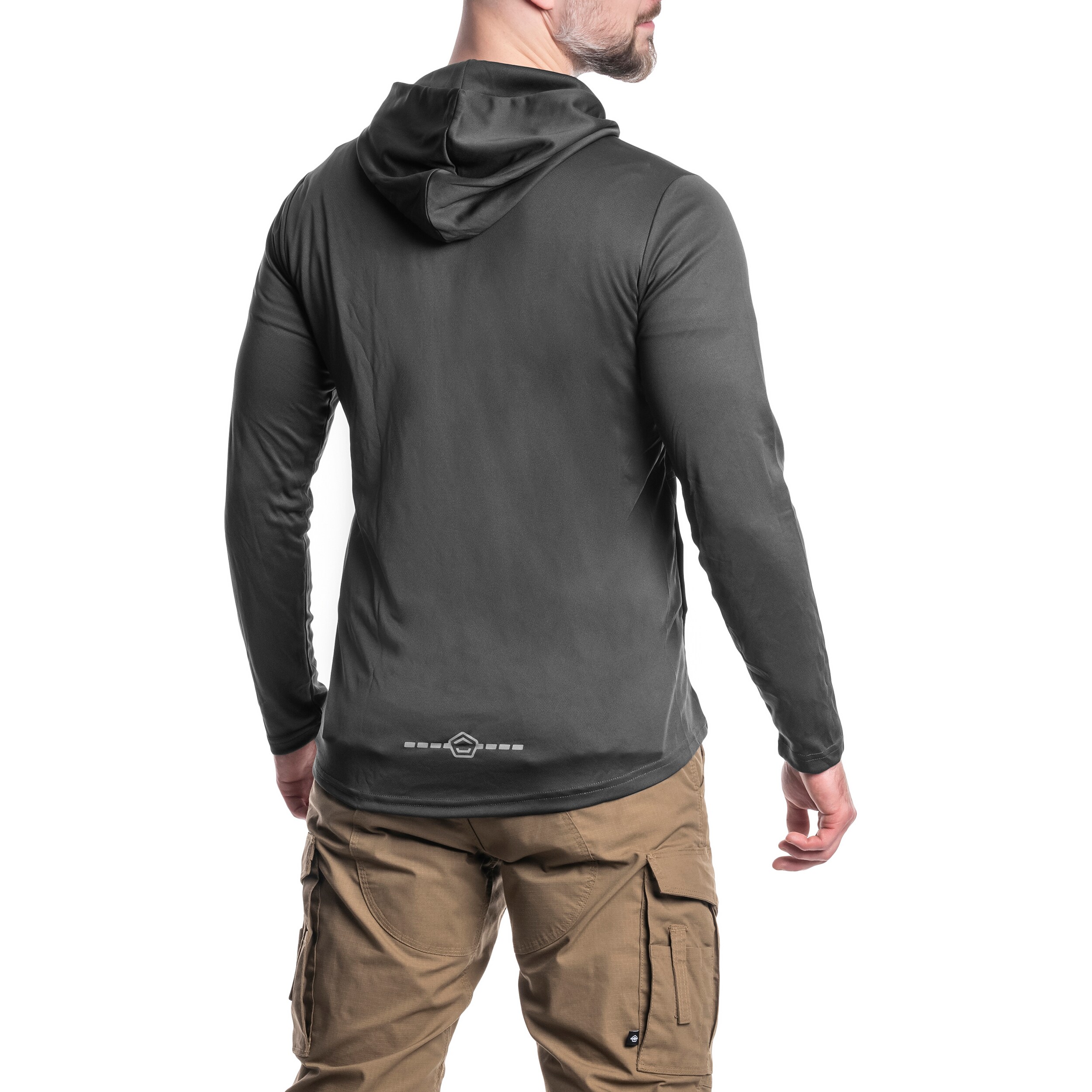 Pentagon Orion Activity hosszú ujjú kapucnis póló - Cinder Grey