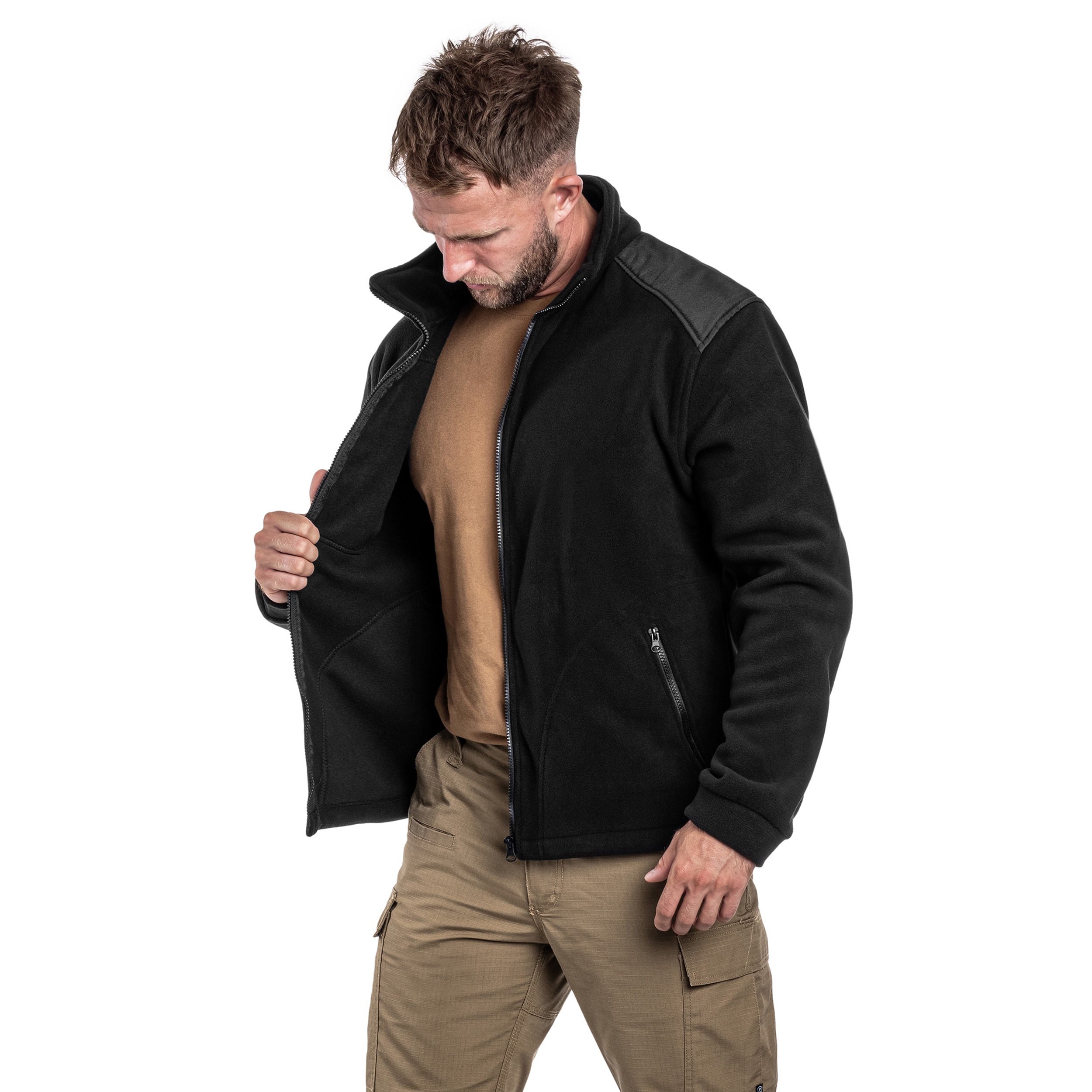 Katonai polár pulóver - Black