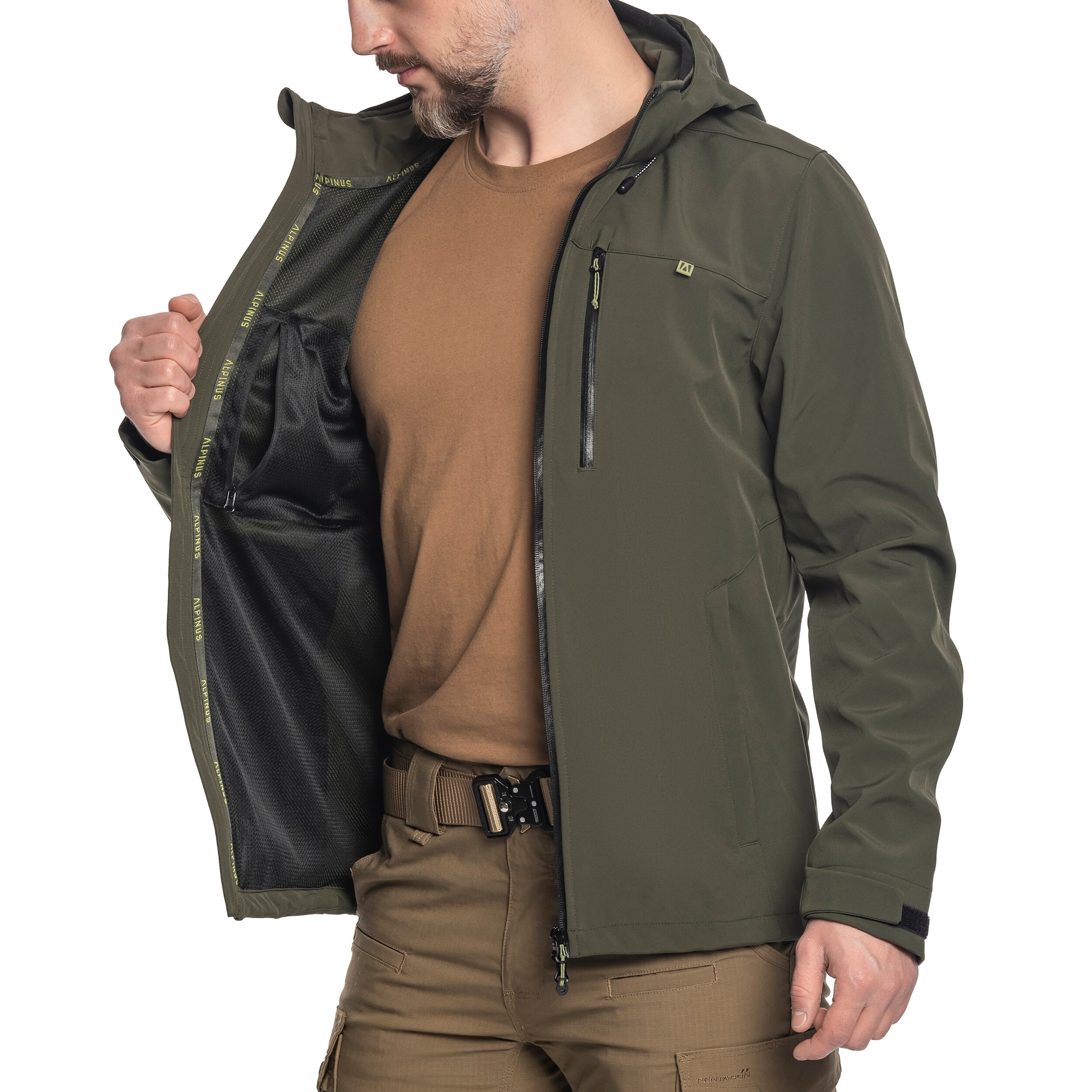 Alpinus Softshell Roignais kabát - Olivazöld