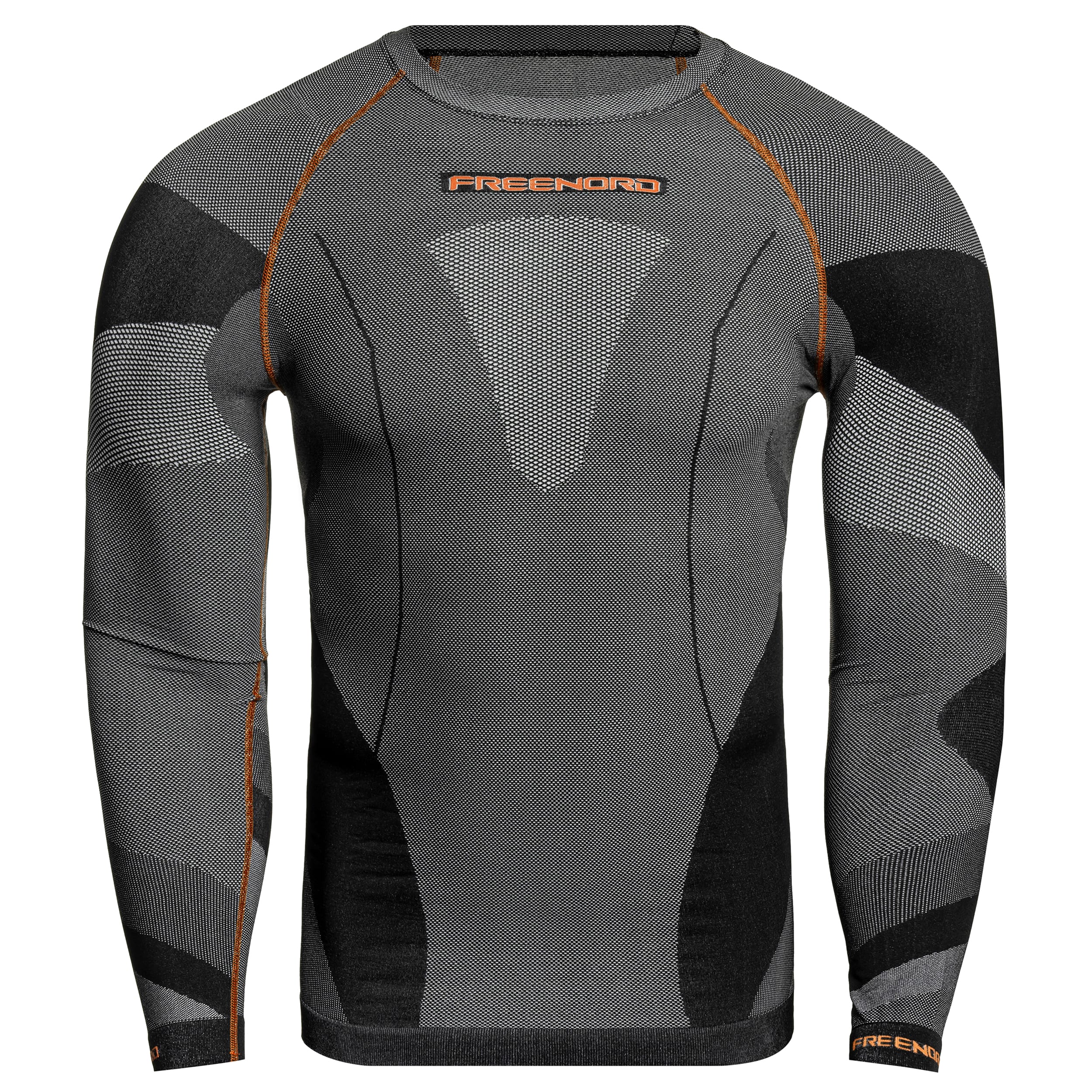 FreeNord DryTech Long Sleeve hosszú ujjú thermoaktív póló - Black/Orange