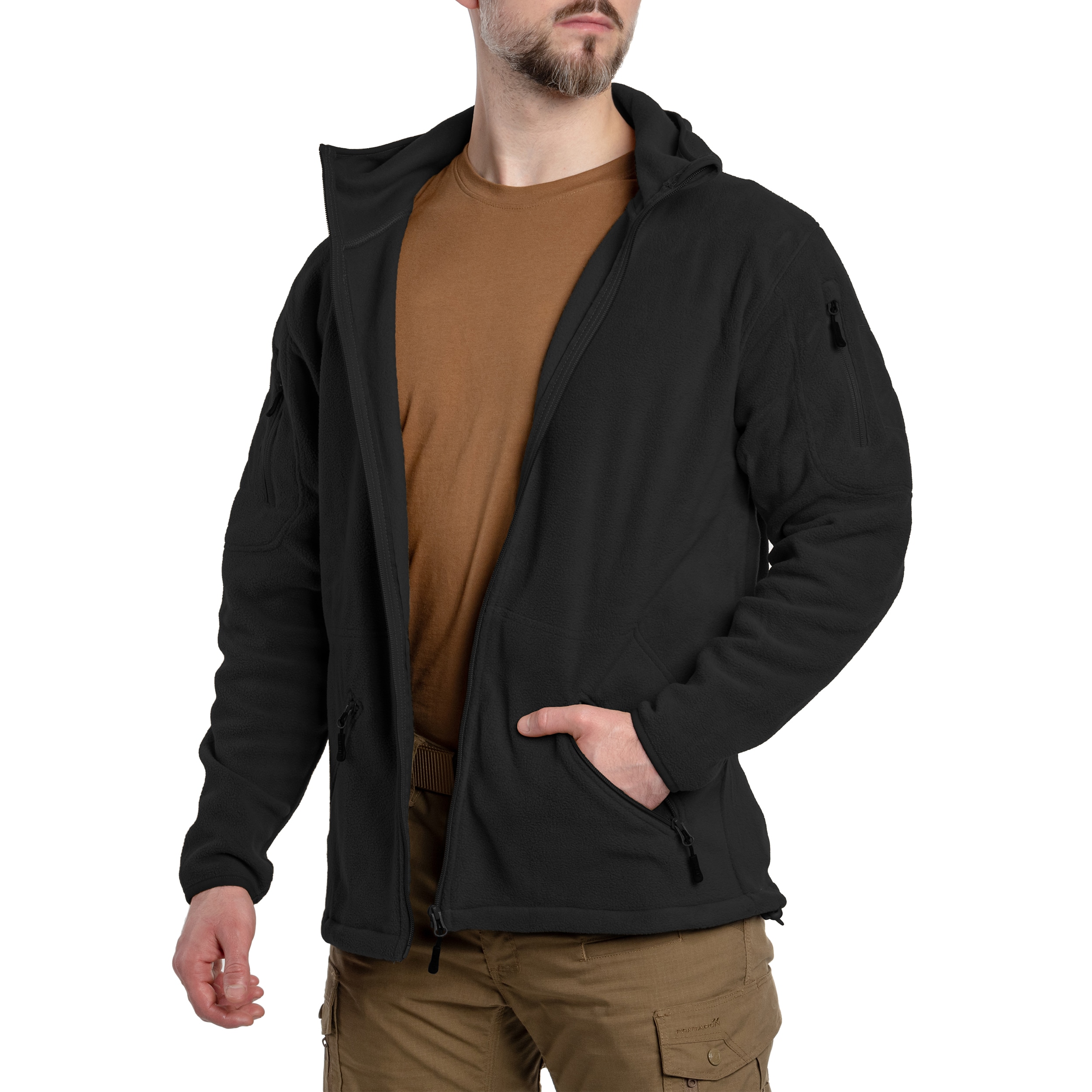 MFH Tactical polár pulóver - Black