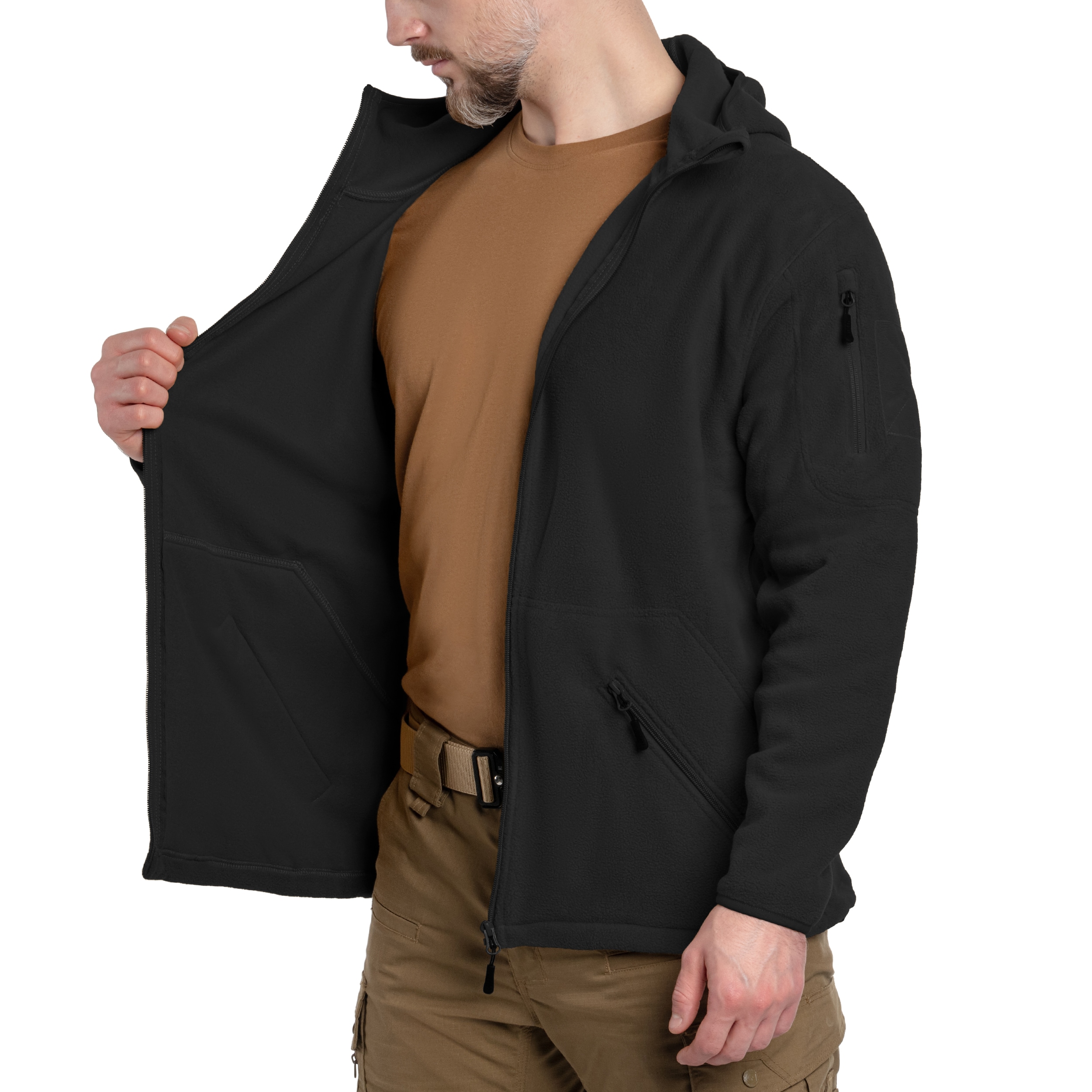 MFH Tactical polár pulóver - Black