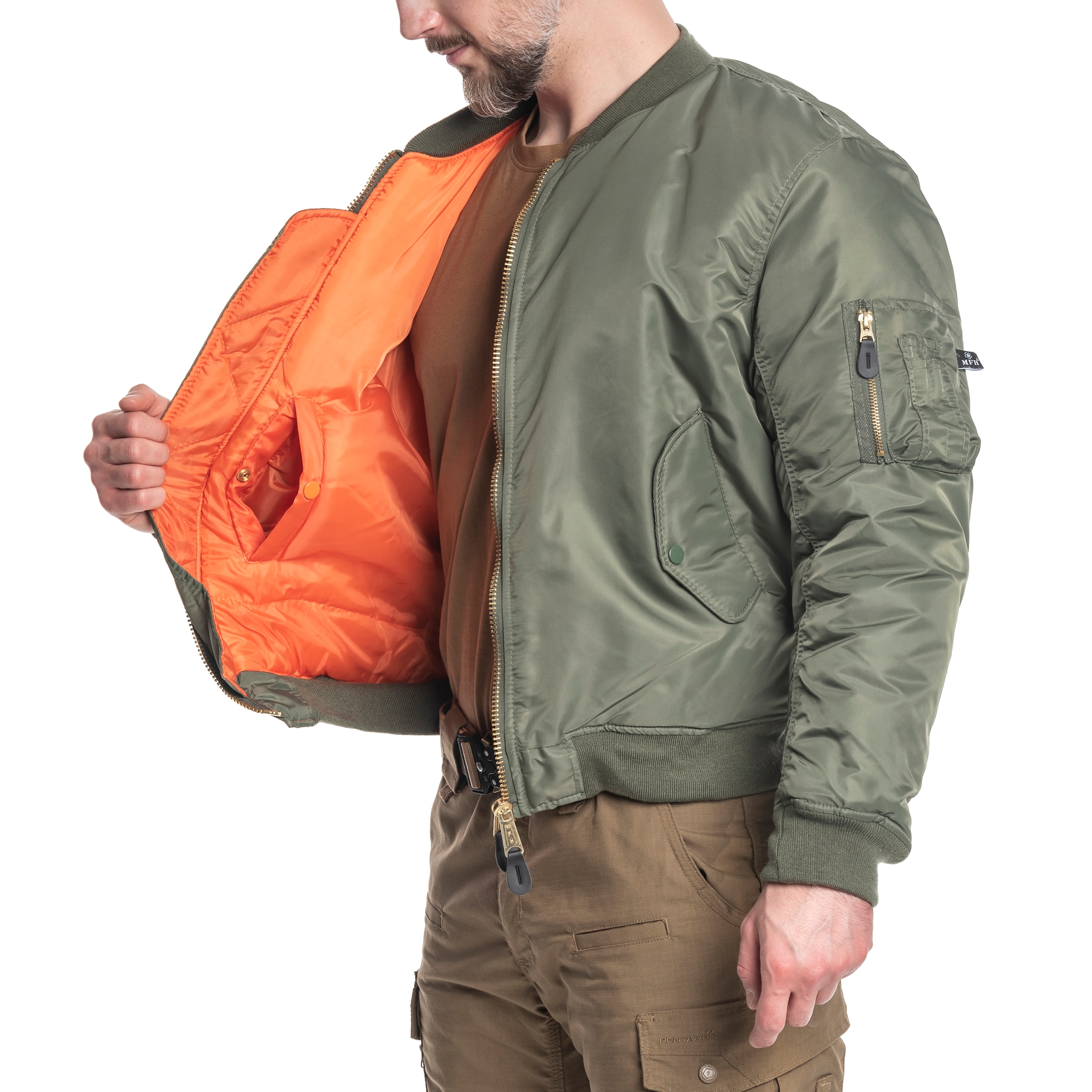 MFH MA-1 US Flight Jacket kabát - Olive