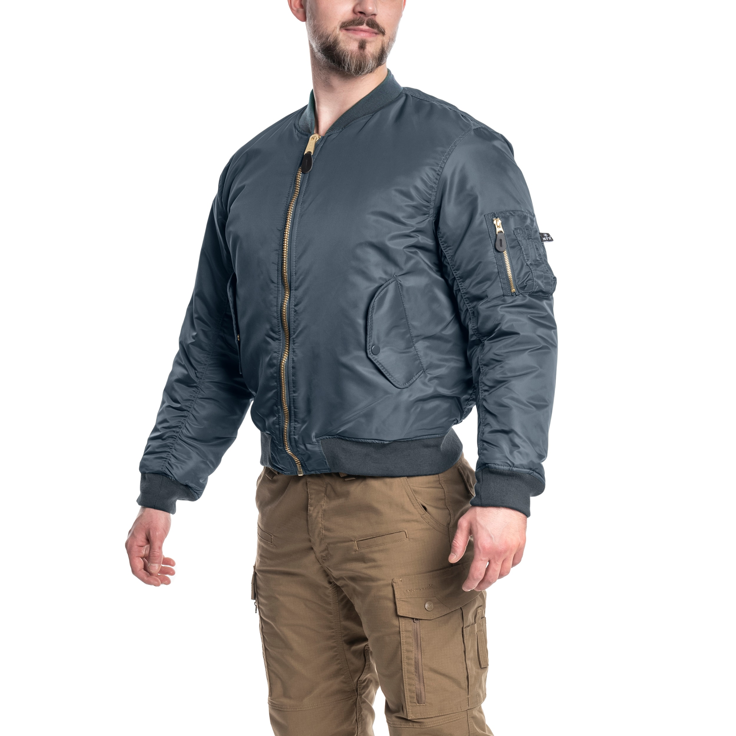MFH MA-1 US Flight Jacket kabát - Blue