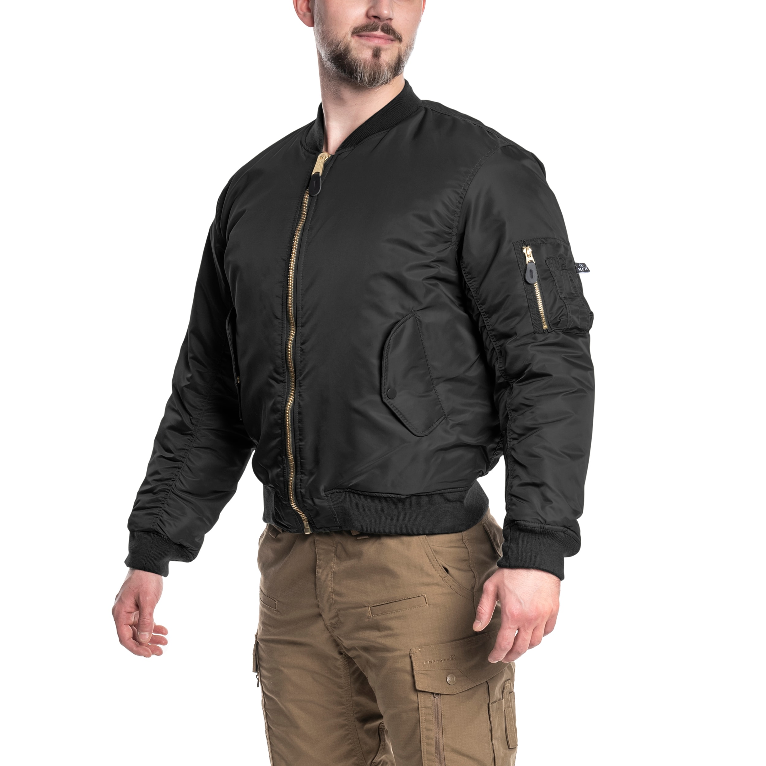 MFH MA-1 US Flight Jacket kabát - Black