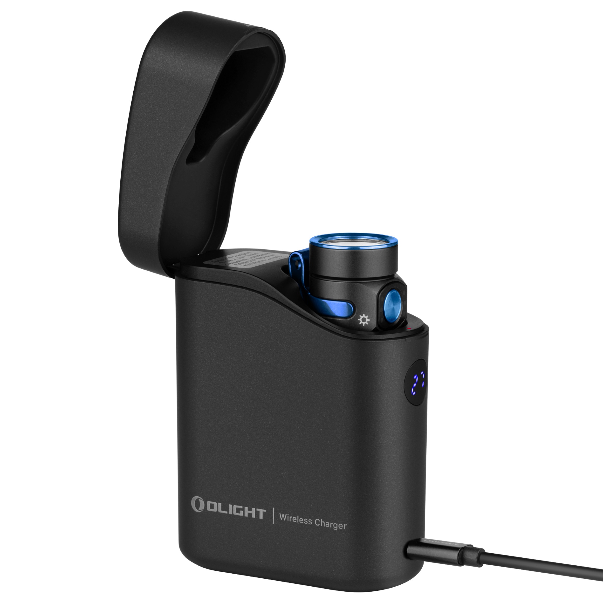 Olight Baton 4 Premium Edition zseblámpa vezeték nélküli töltőtokkal Black - 1300 lumen