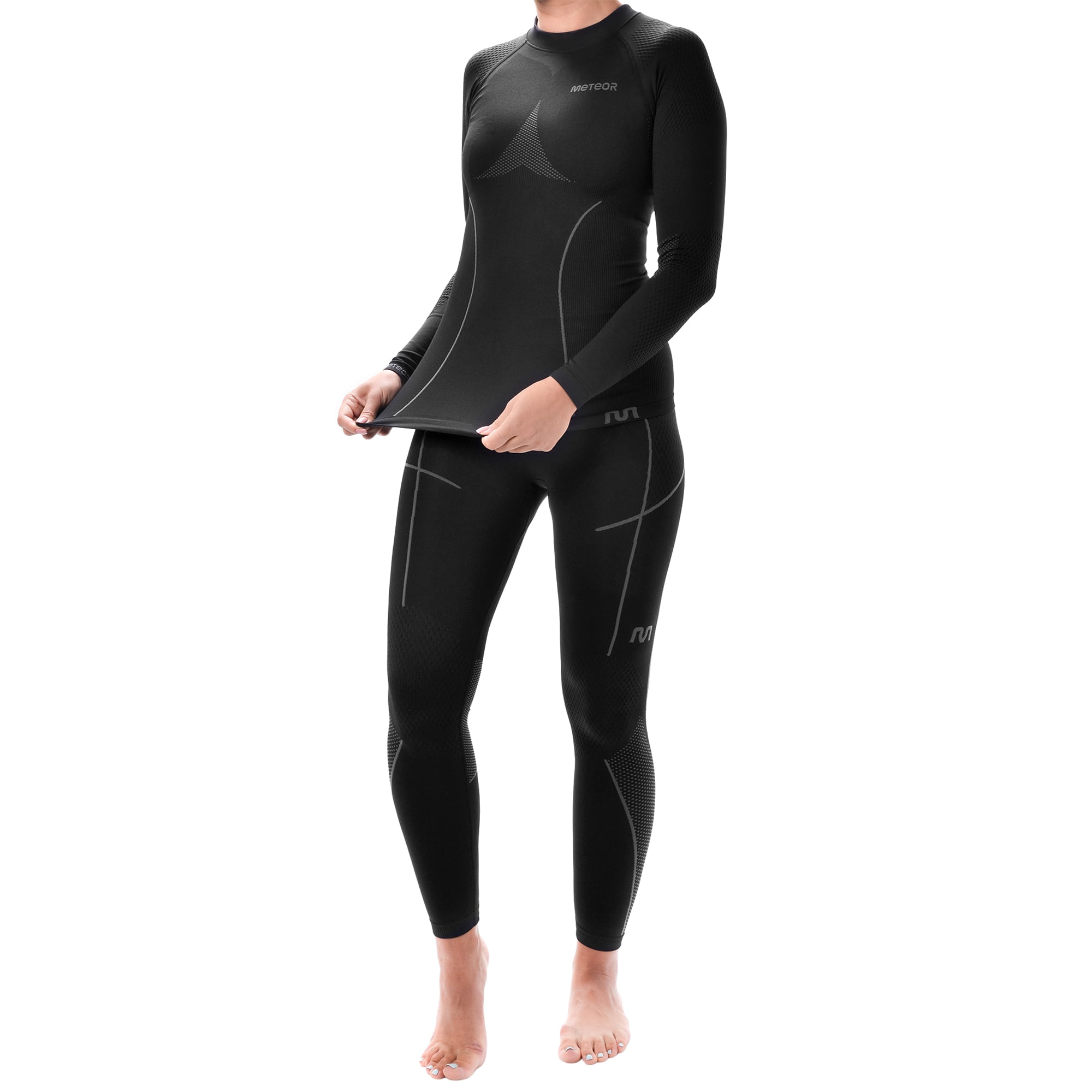 Meteor női termoaktív fehérnemű - Black