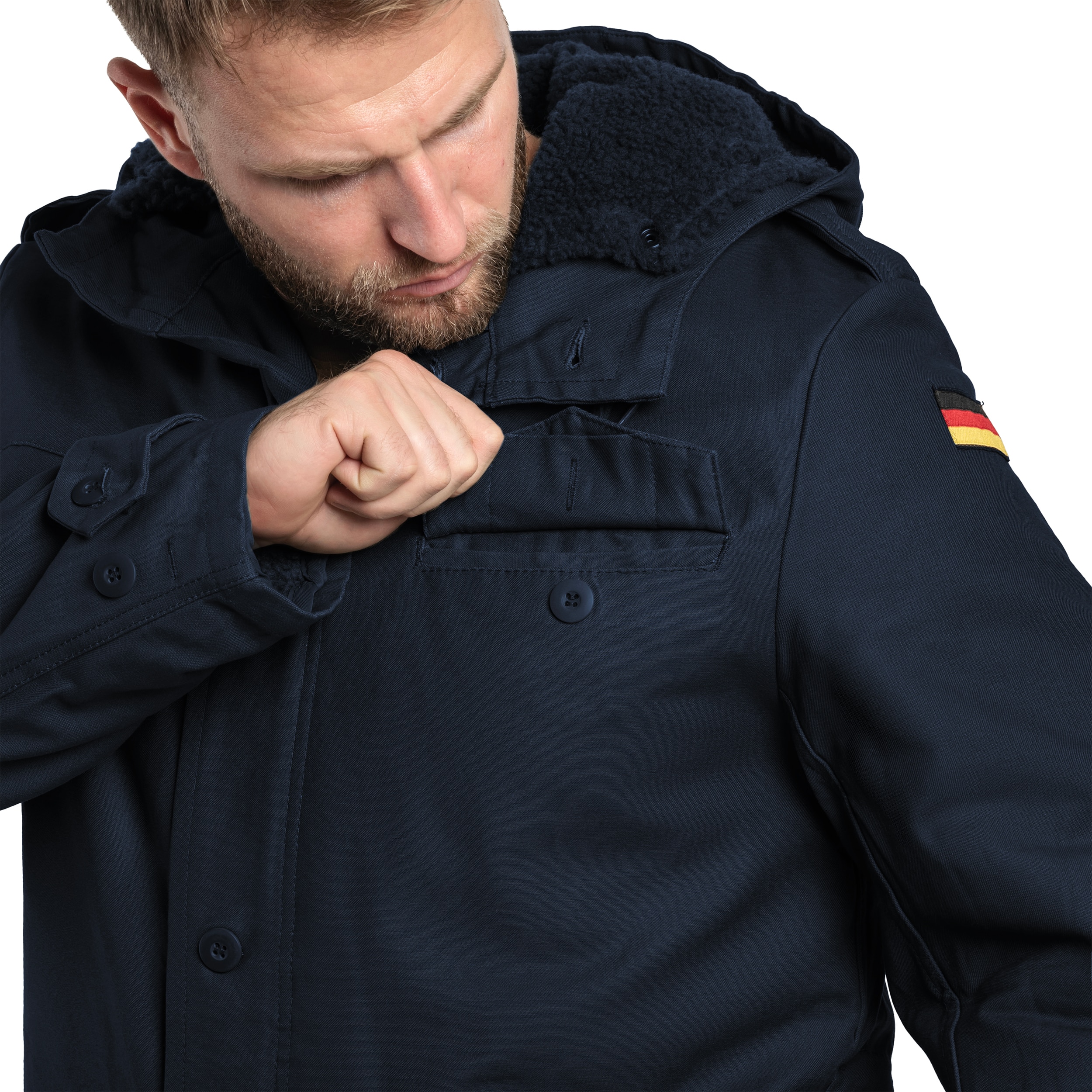 Brandit BW Parka Flag kabát - Navy